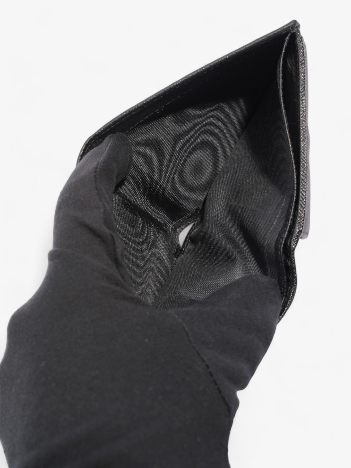 Prada Bi-Fold Wallet Black Saffiano Leather