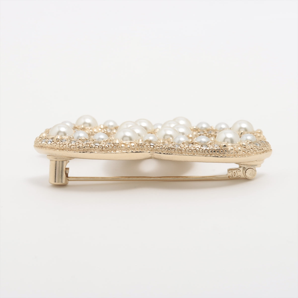 Chanel Coco Logo Rhinestone Gold Earrings Costume Jewellery