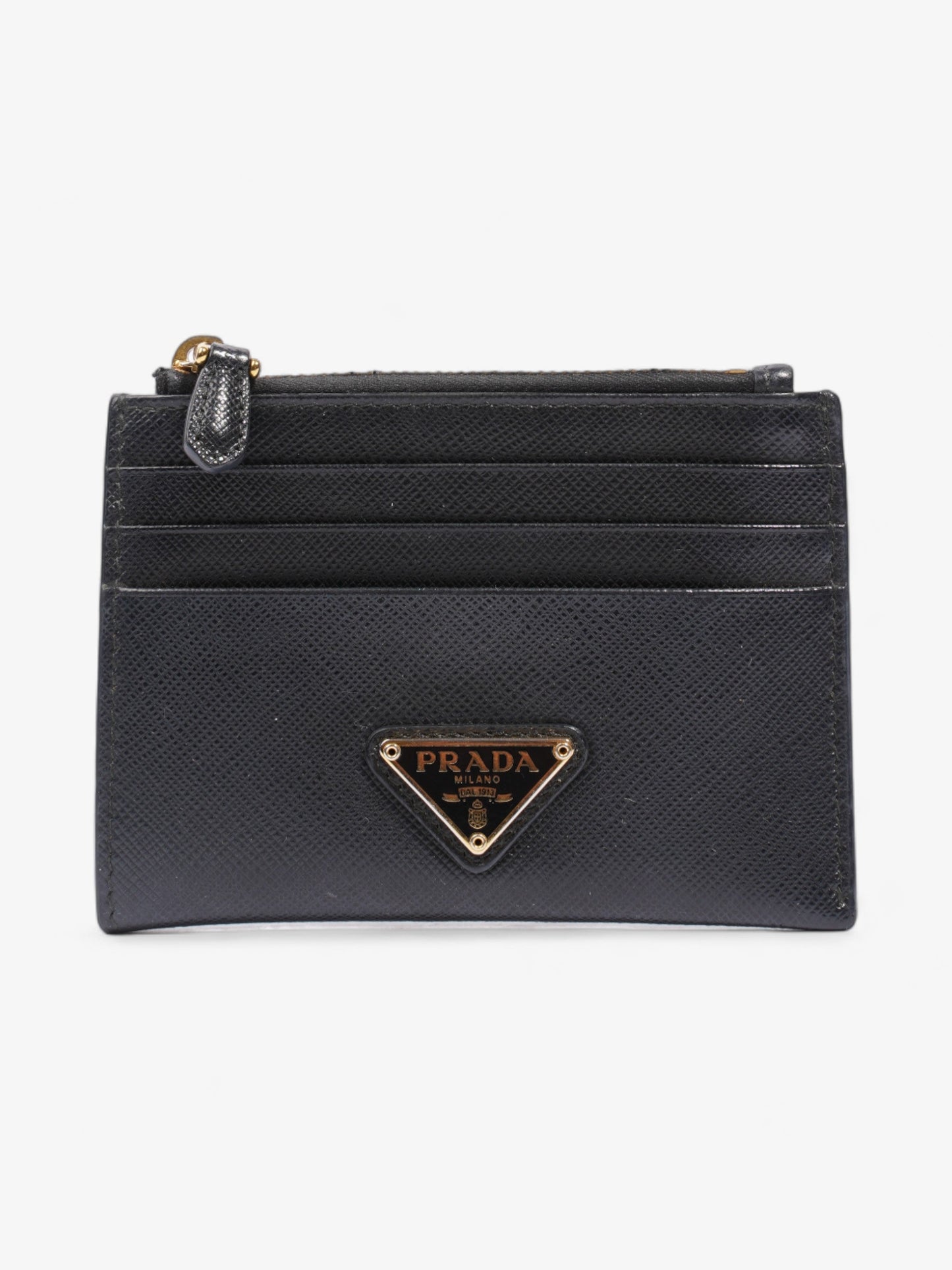 Prada Triangle Wallet Black Saffiano Leather