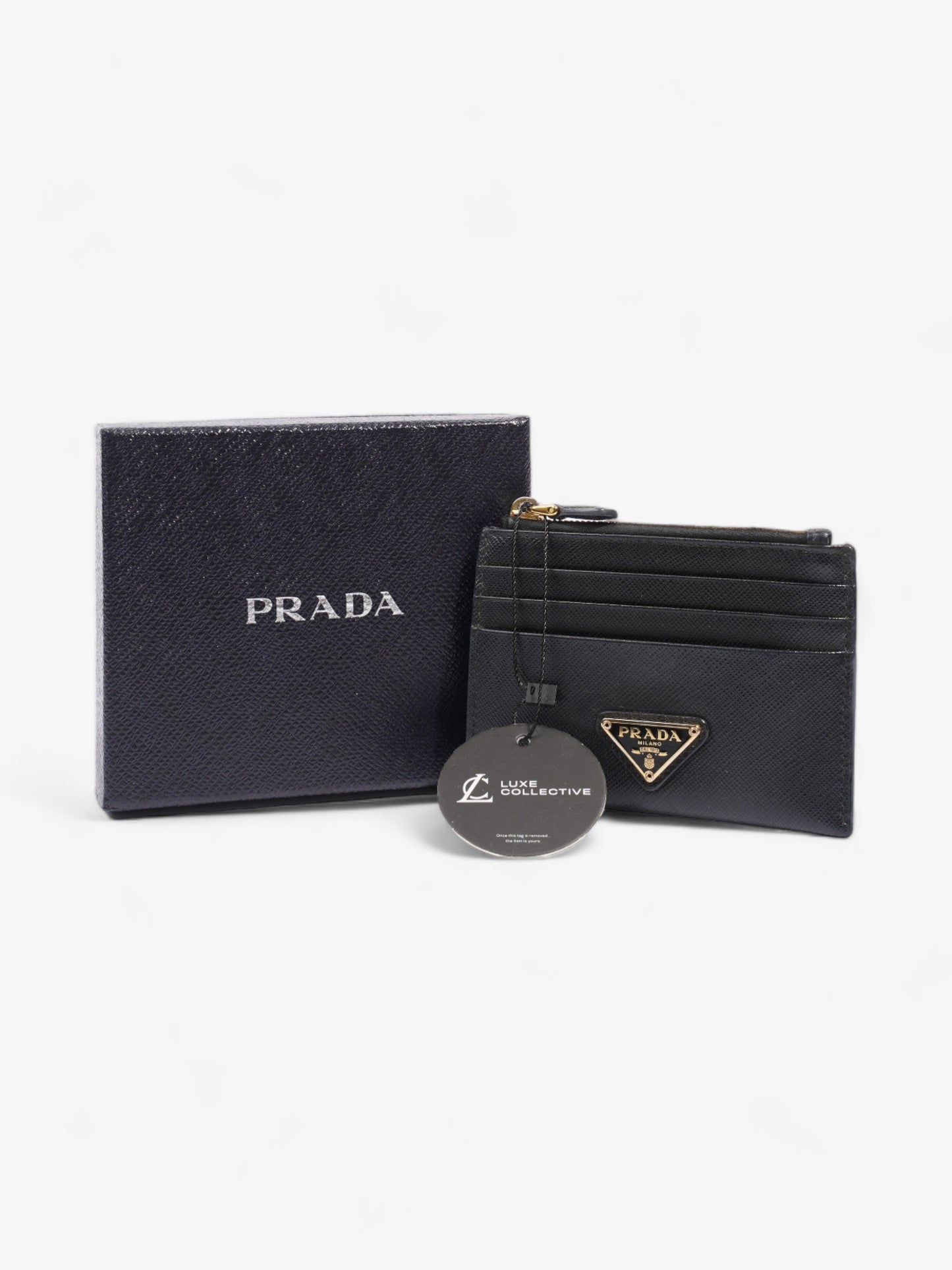 Prada Triangle Wallet Black Saffiano Leather