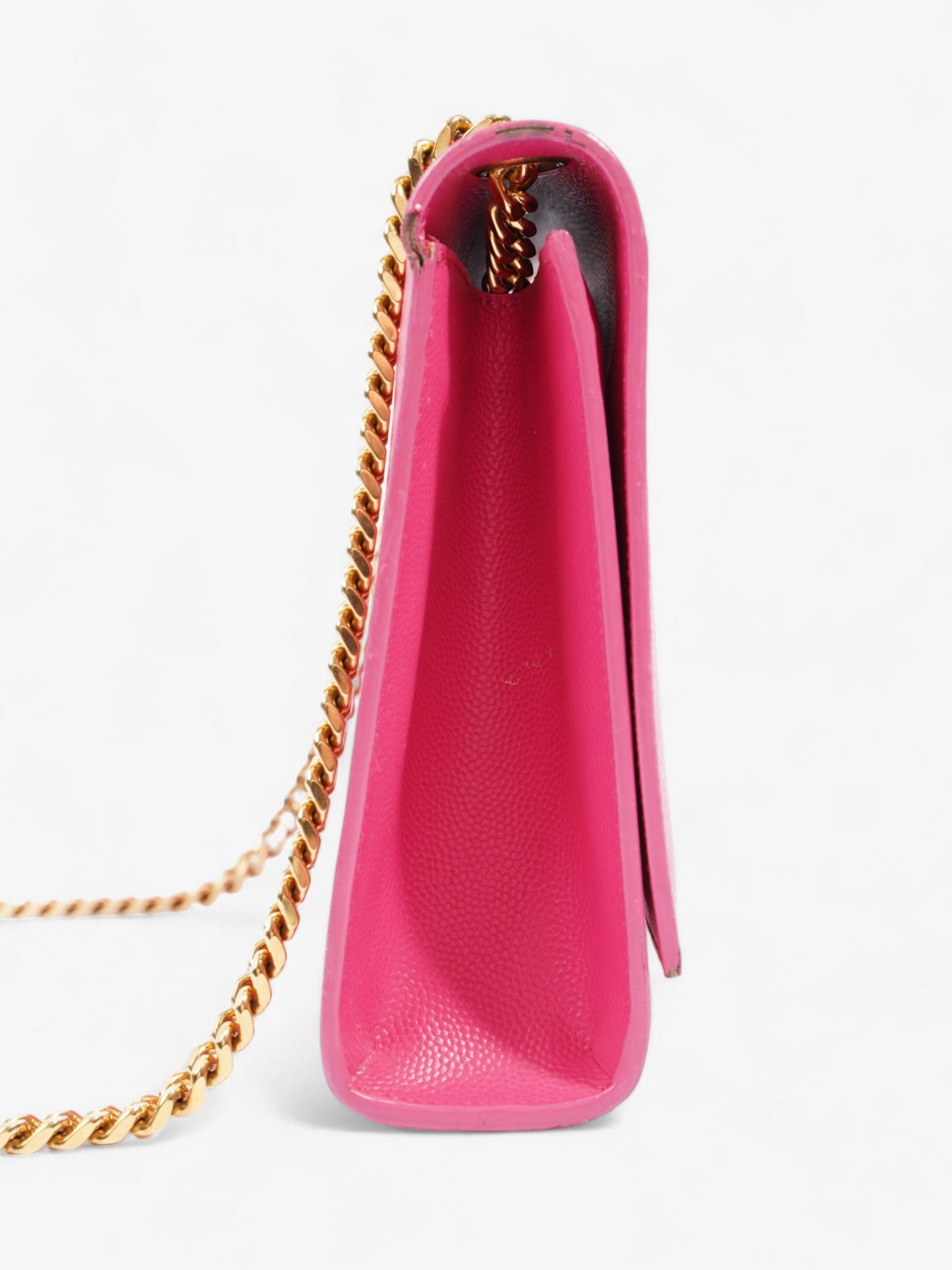 Saint Laurent Kate Neon Pink Grained Leather
