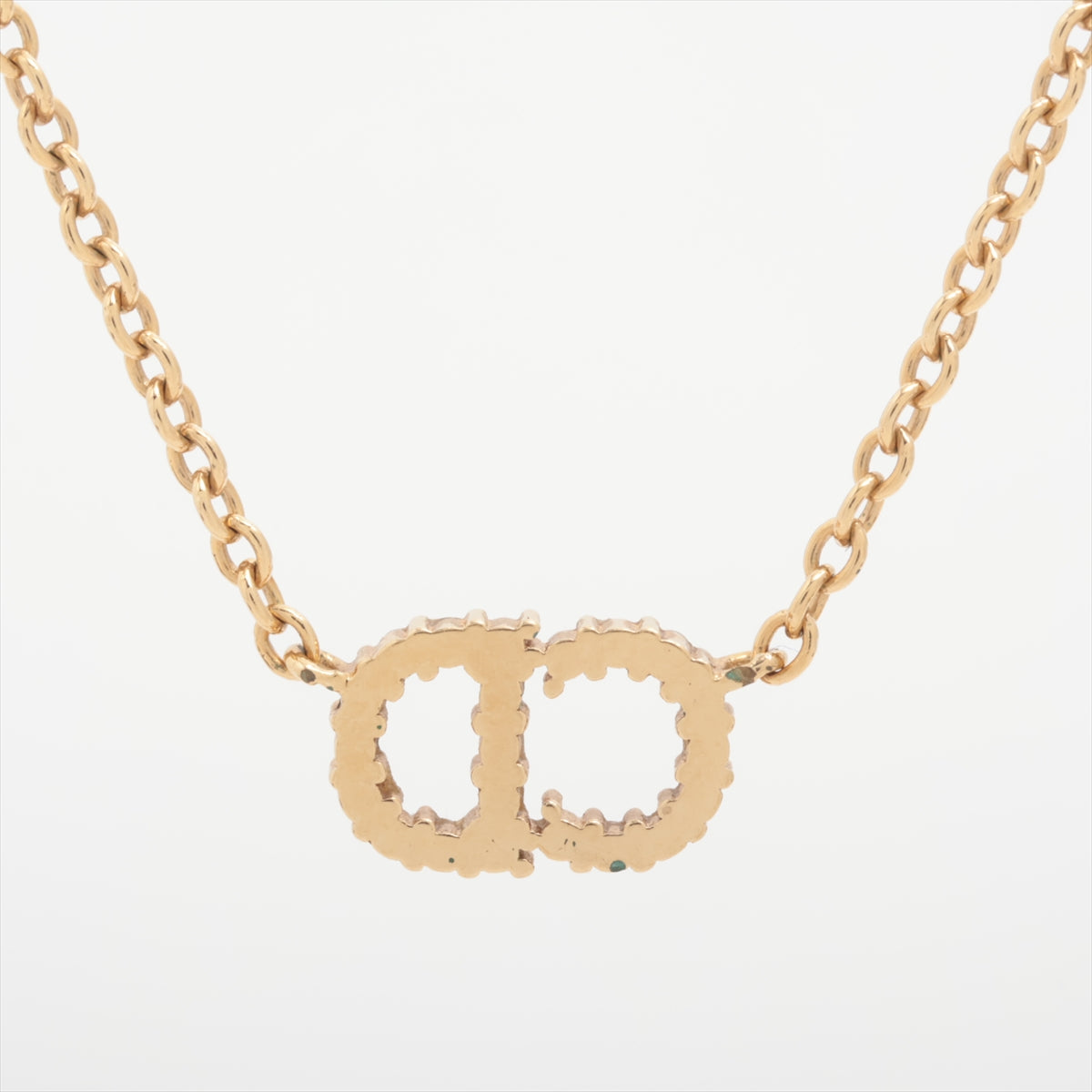 Christian Dior Clair D Lune CD Gold Rhinestone Necklace Costume Jewellery