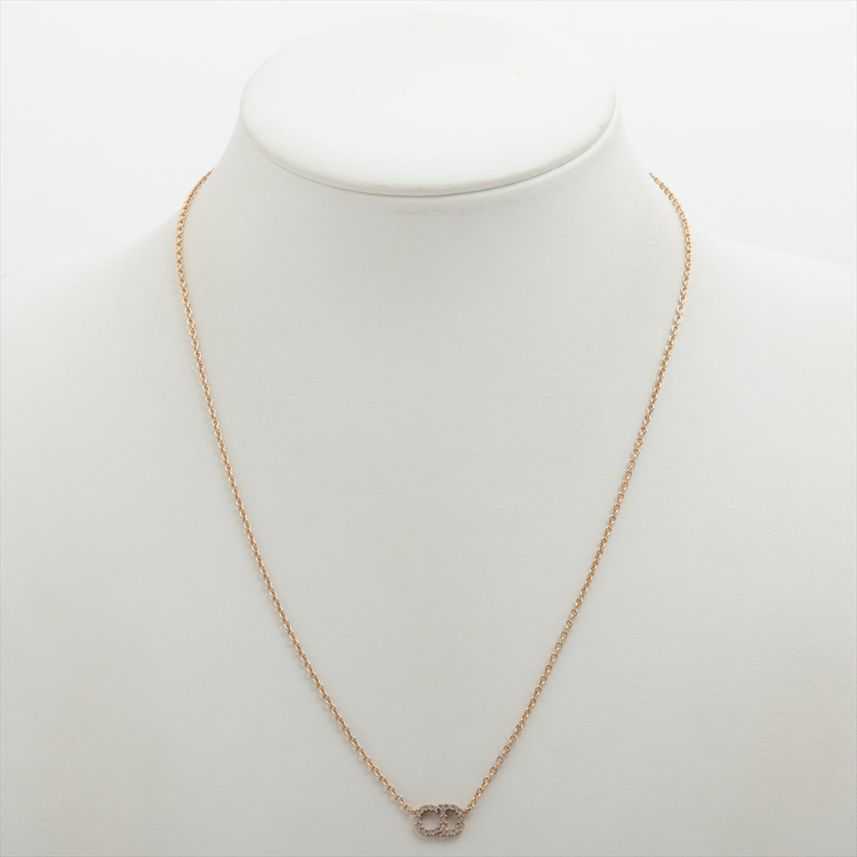 Christian Dior Clair D Lune CD Gold Rhinestone Necklace Costume Jewellery