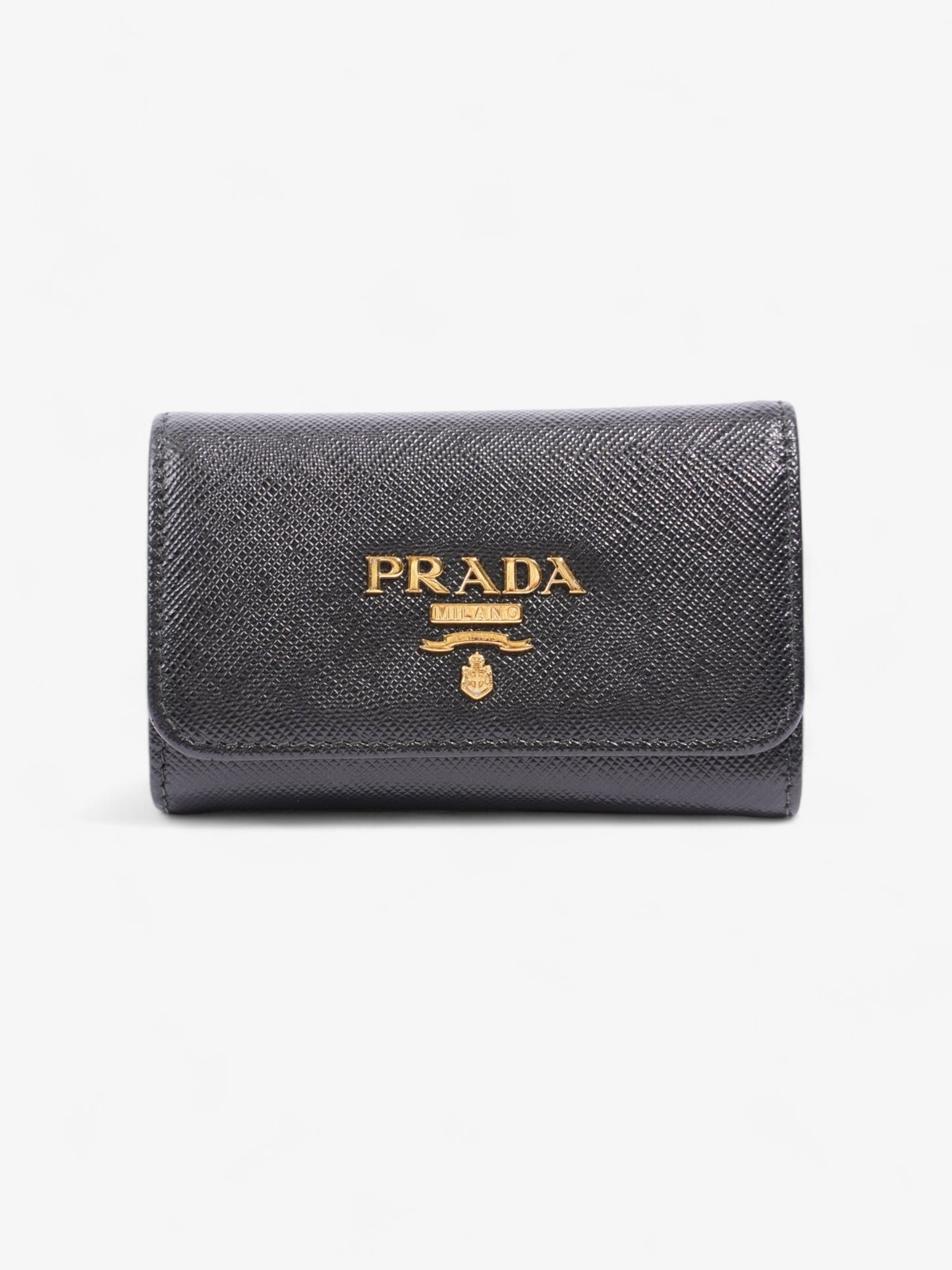 Prada Key Case Black Saffiano Leather