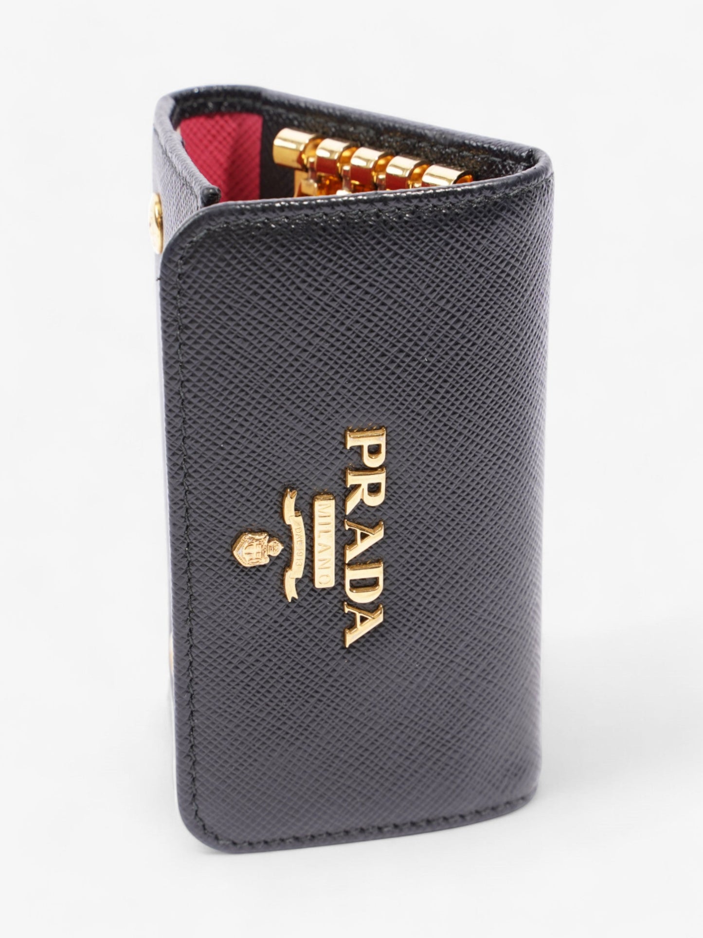 Prada Key Case Black Saffiano Leather
