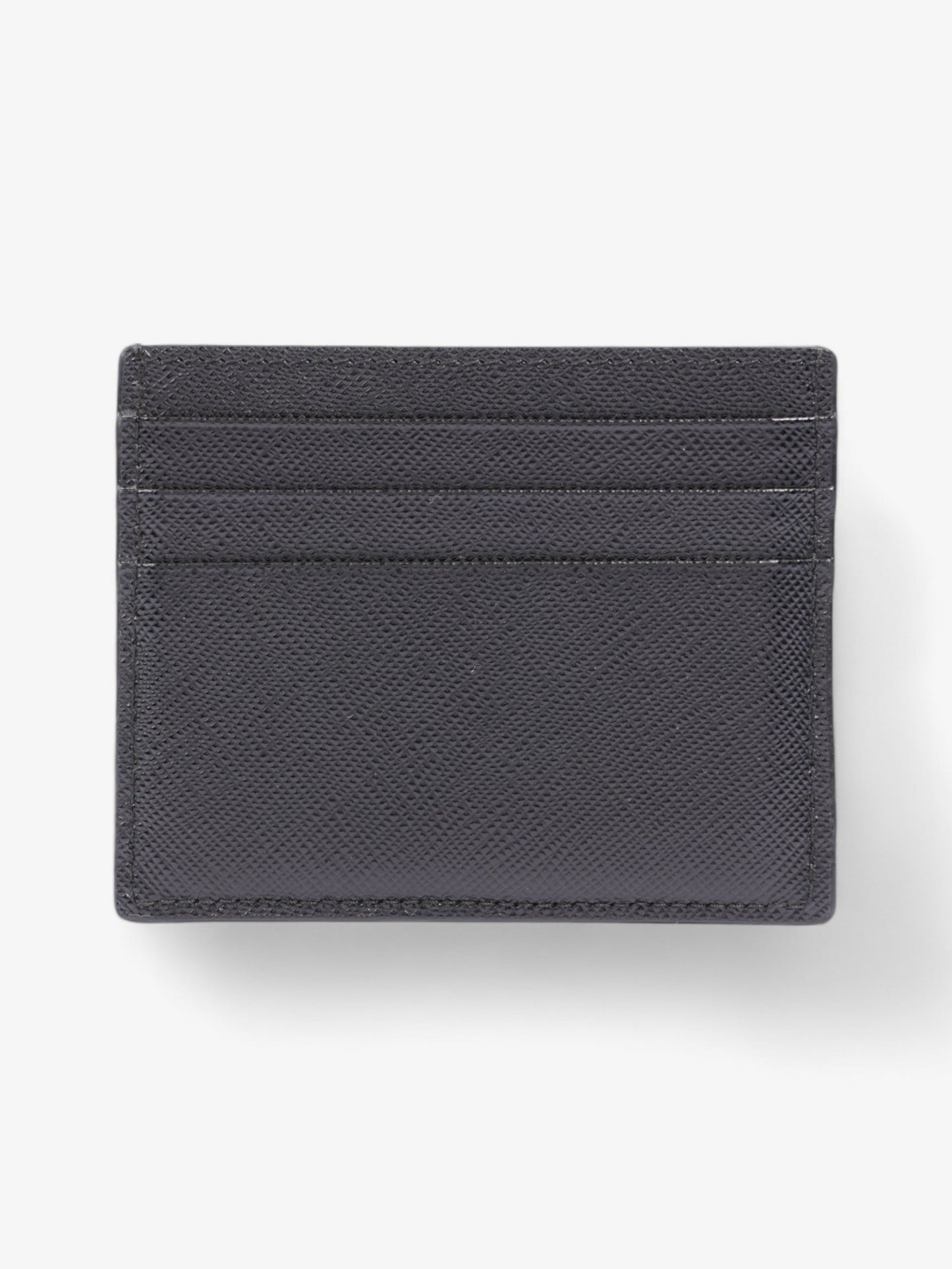 Prada Card Case Holder Black Saffiano Leather