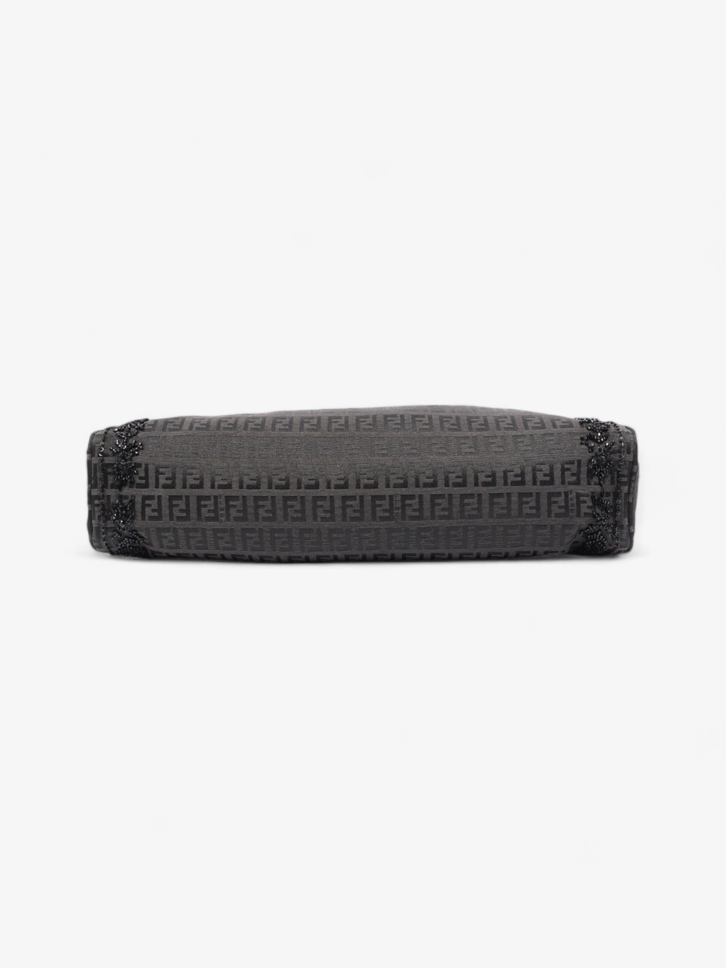 Fendi Embellished Bowler Bag Black Zucca Canvas