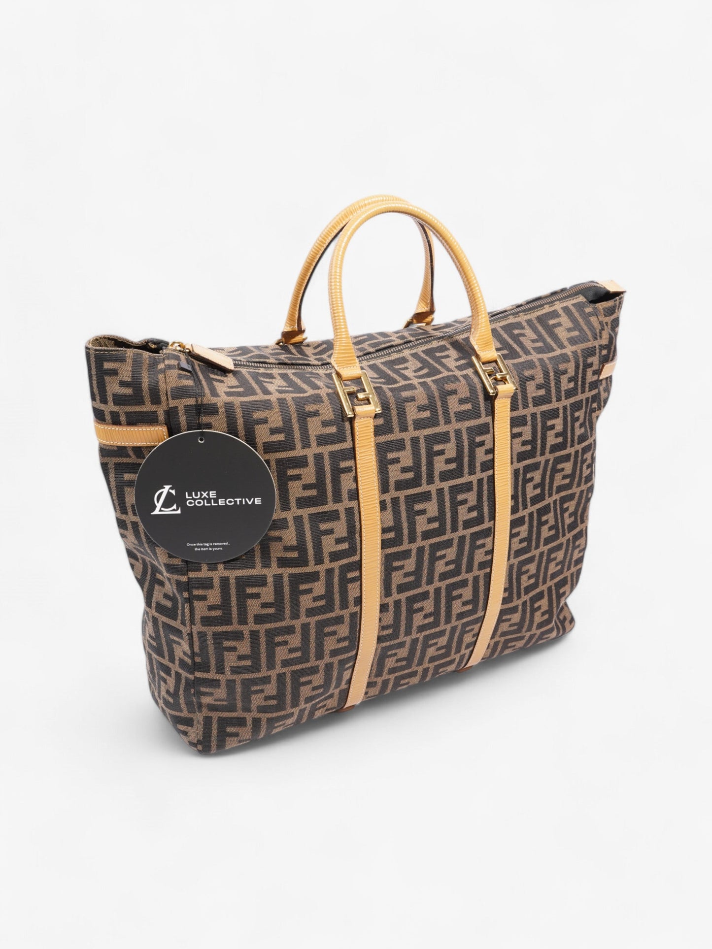 Fendi Zucca Weekender Tote Brown Canvas