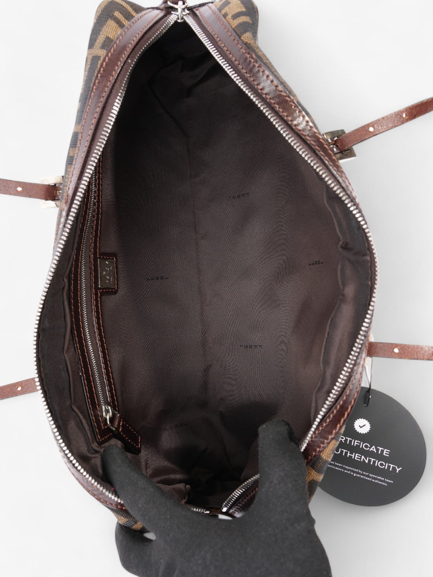 Fendi Zucca Shoulder Bag Brown / Tobacco Canvas
