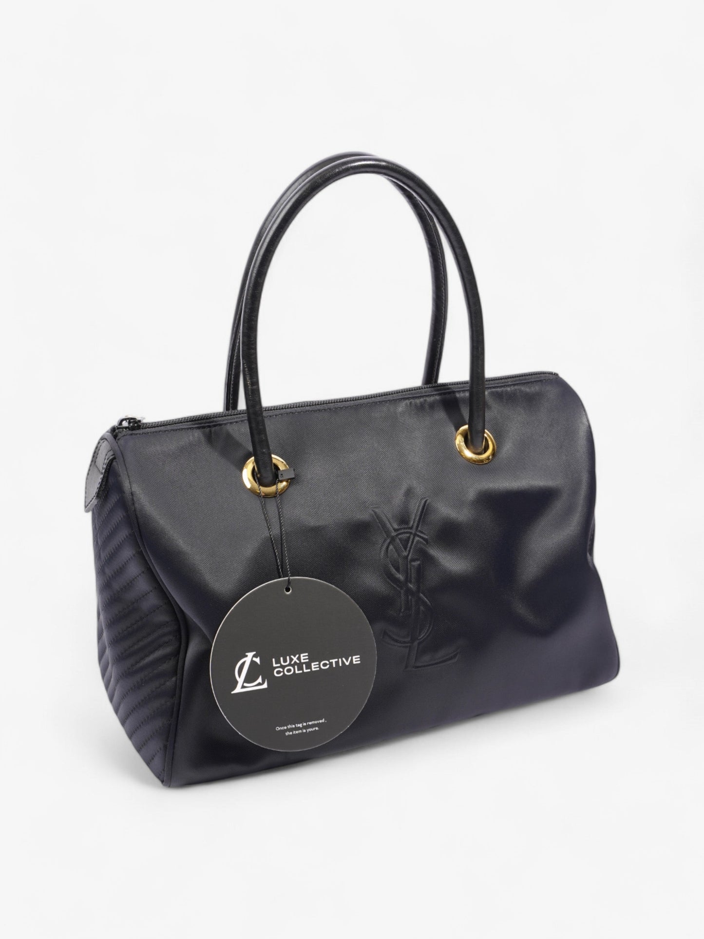 Saint Laurent Top Handle Bag Black Cloth