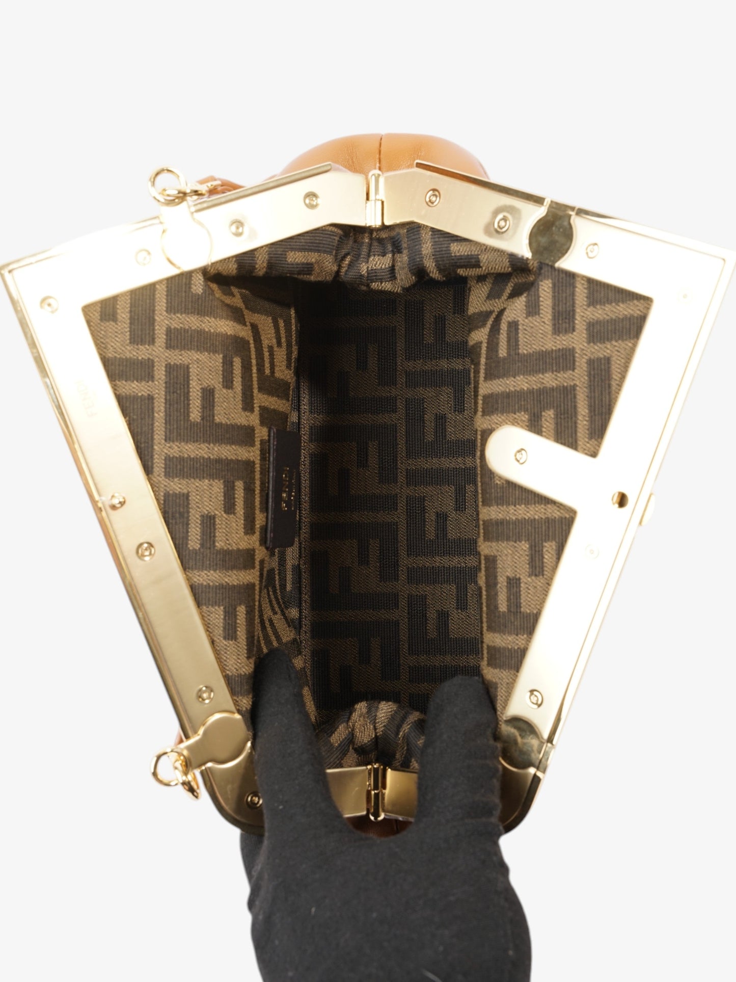 Fendi Fendi First Tan Calfskin Leather Small