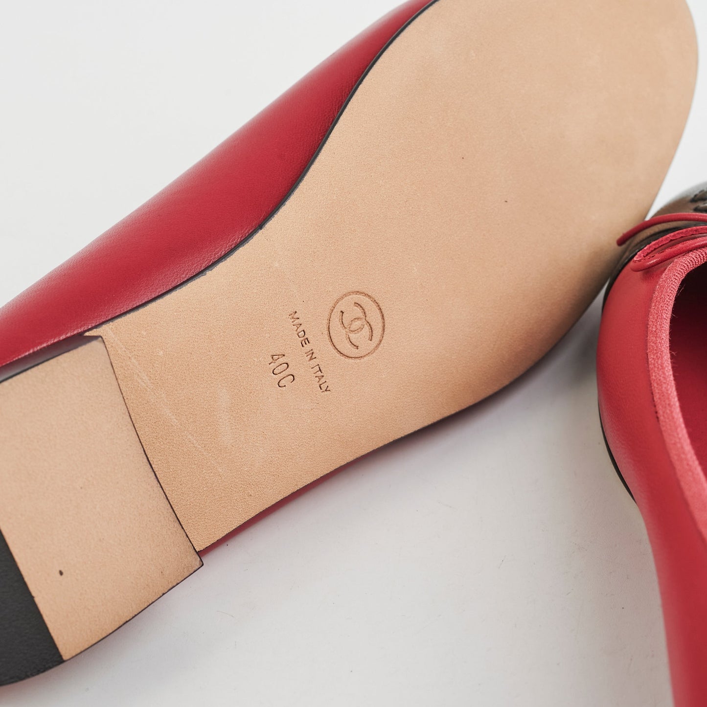 Chanel Ballerina Flats Lambskin Red