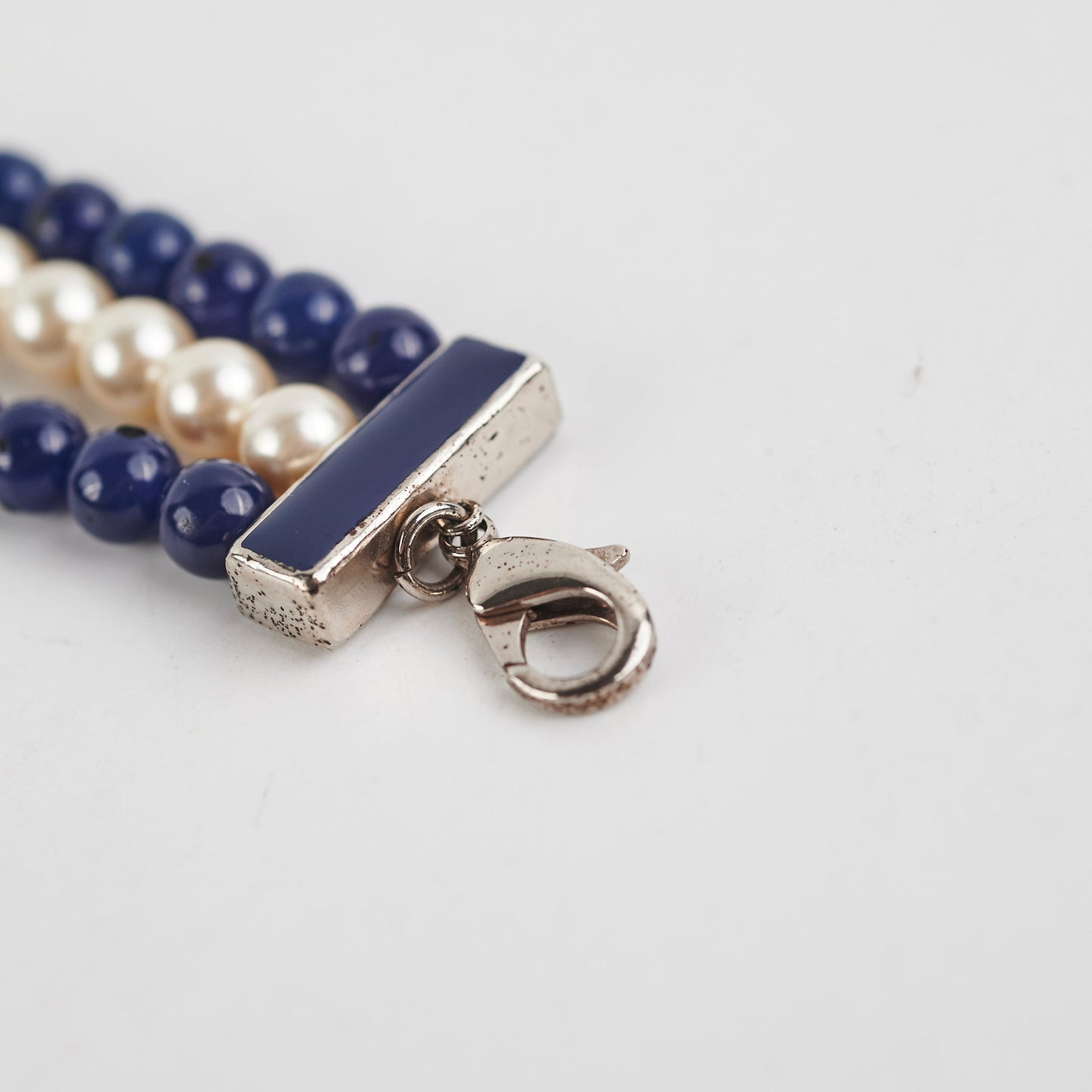 Chanel Costume Pearl Bracelet (Blue/White)