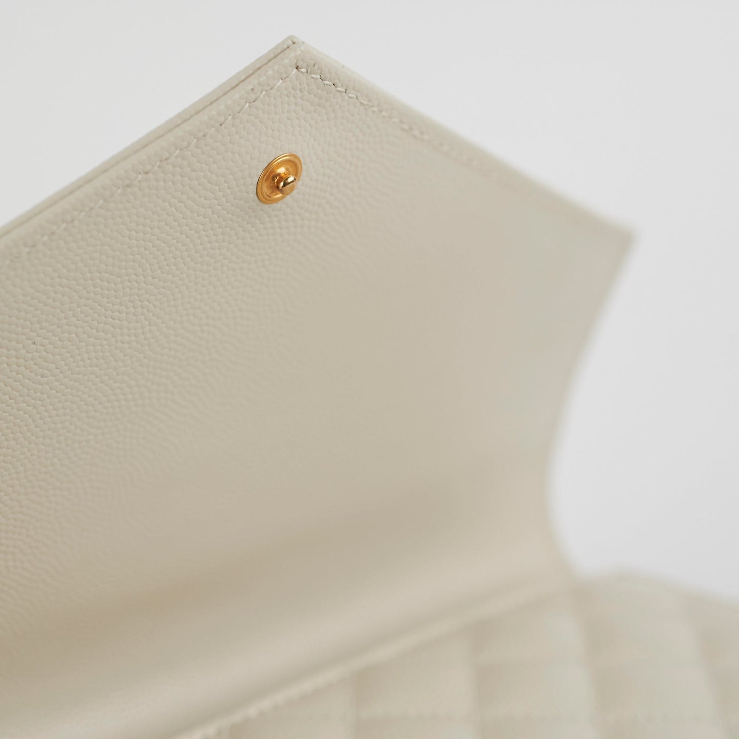 Saint Laurent Evelope Flap Pouch Cream