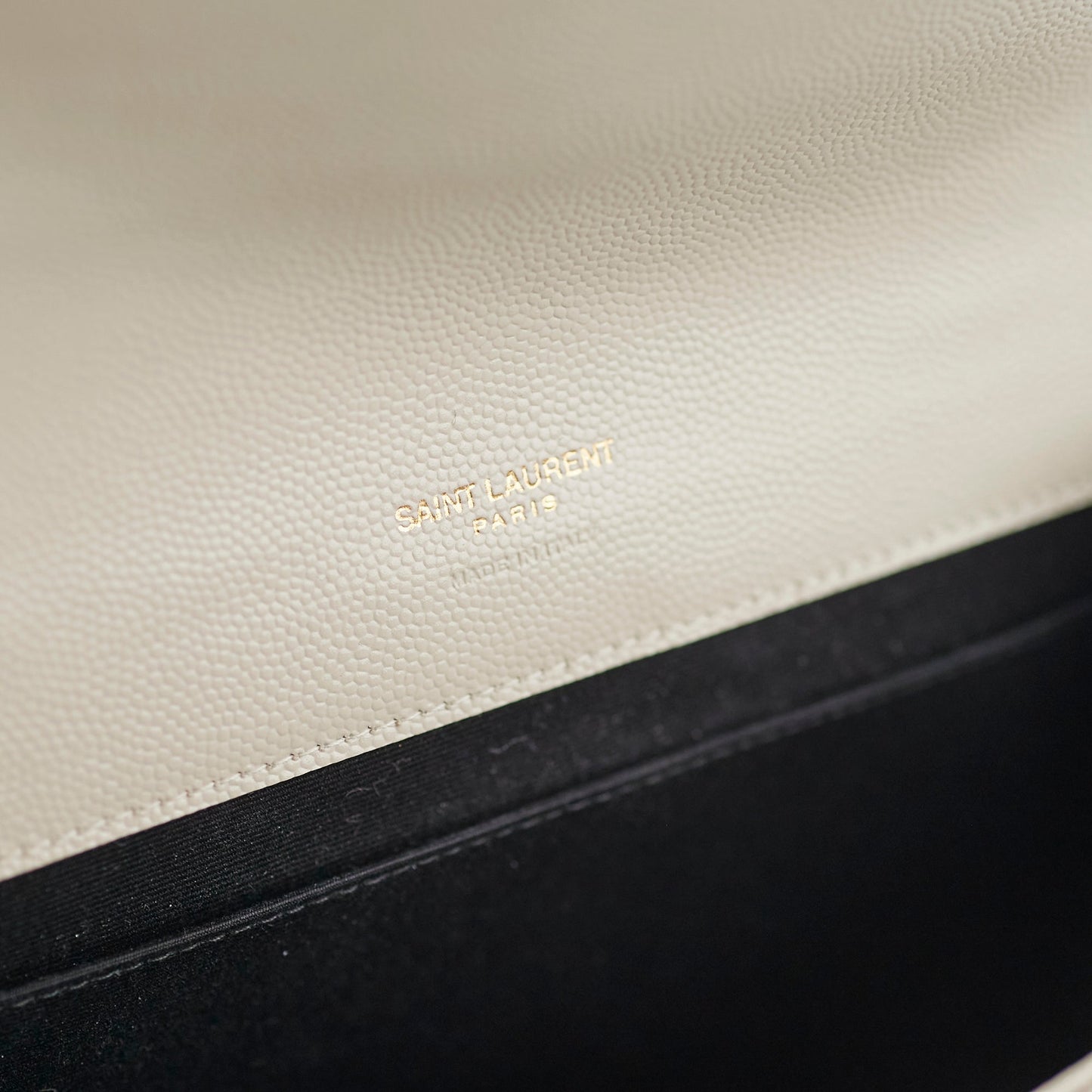 Saint Laurent Evelope Flap Pouch Cream