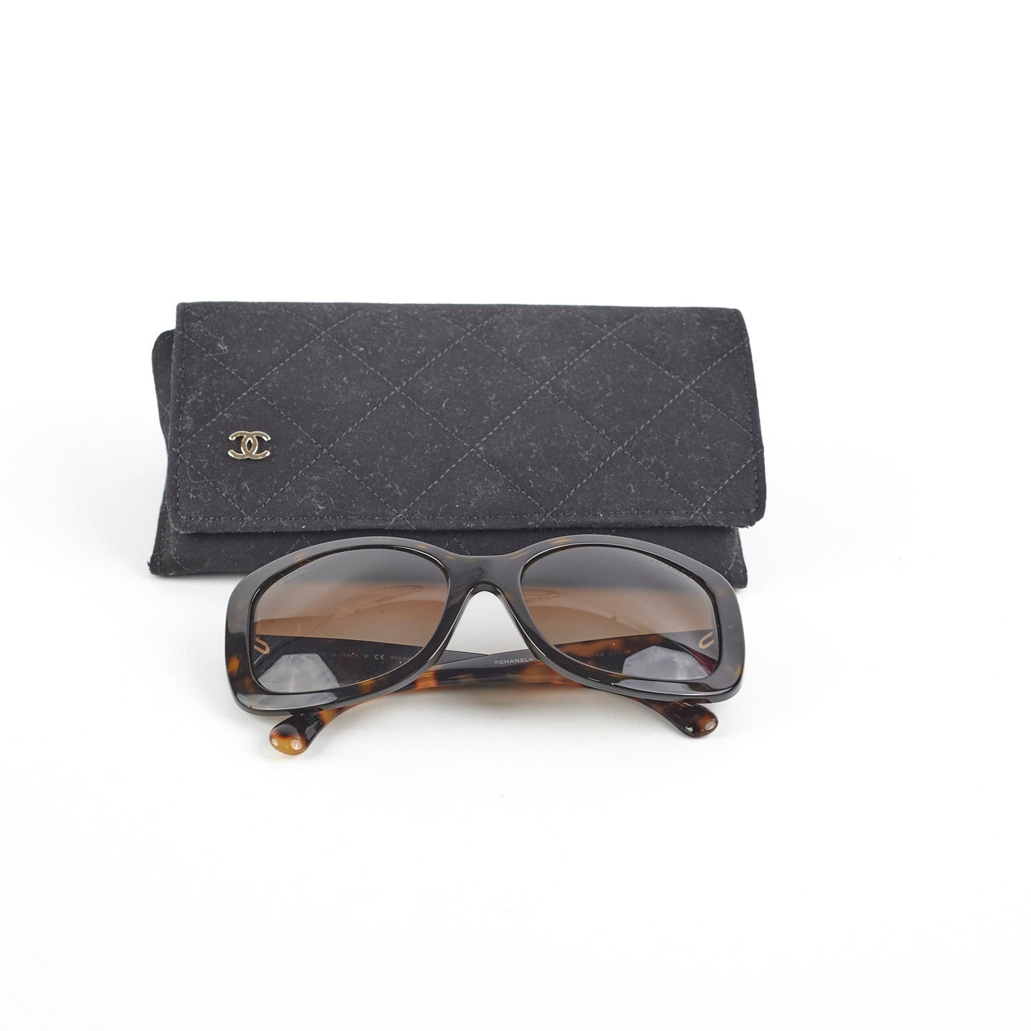 Chanel Tortoise Shell Squoval Sunglasses