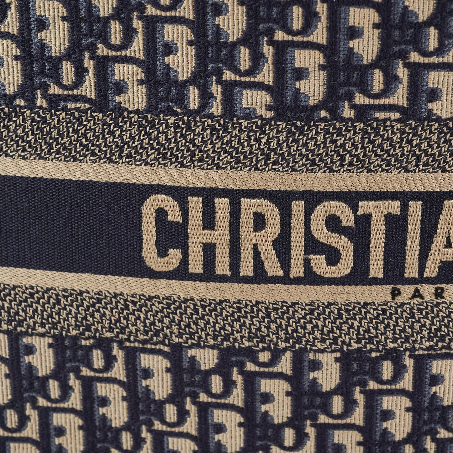 Christian DIor Large Book Tote Navy