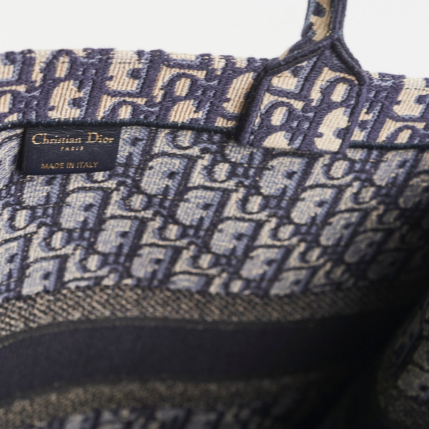 Christian DIor Large Book Tote Navy