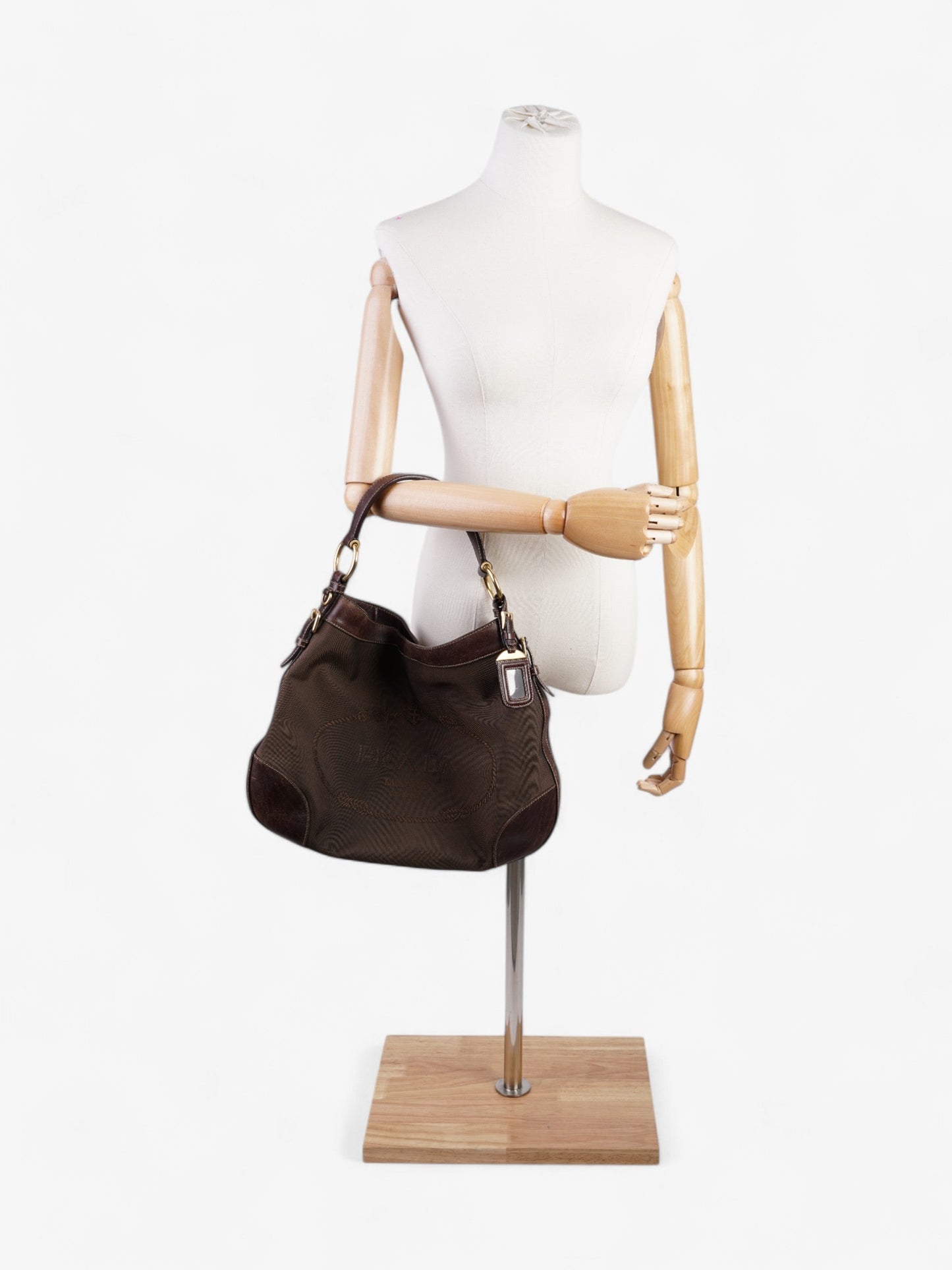 Prada Canapa Tote Brown Canvas