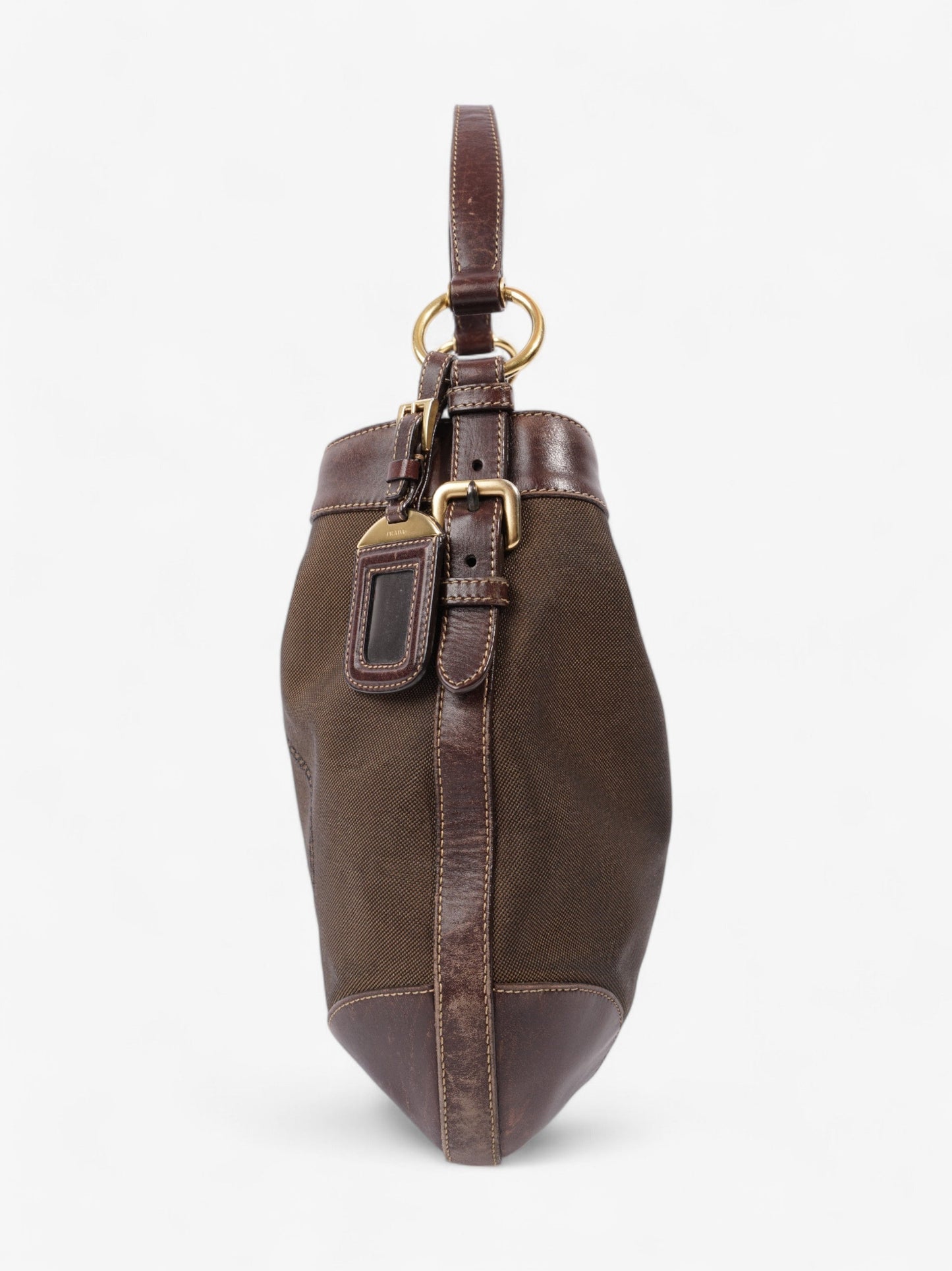 Prada Canapa Tote Brown Canvas