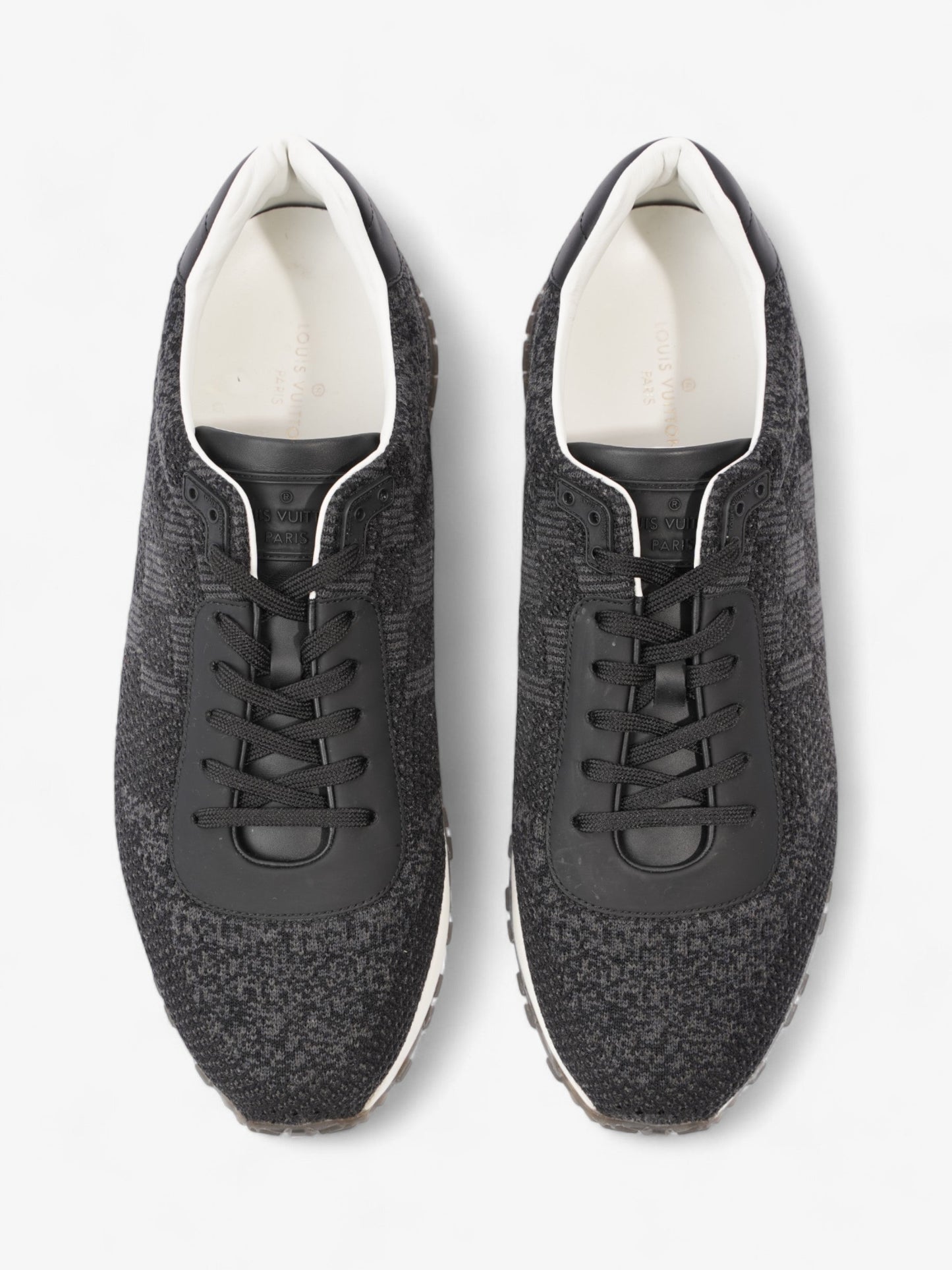 Louis Vuitton Damier Run Away Sneakers Black / Grey Tweed EU 42 UK 8