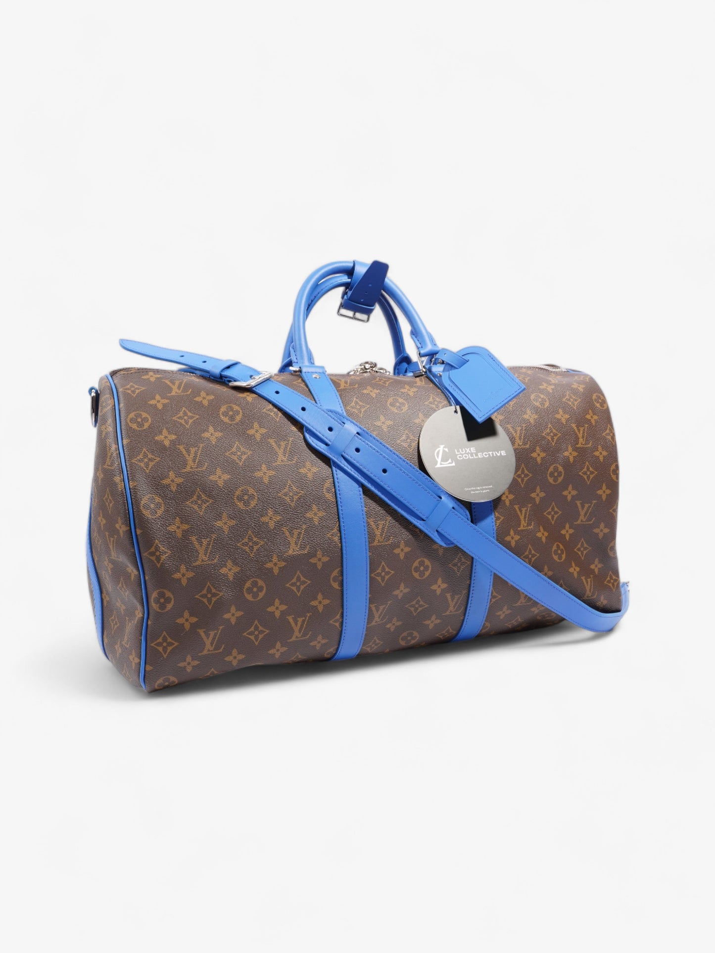 Louis Vuitton Keepall Bandoulière 50 Monogram / Blue Coated Canvas