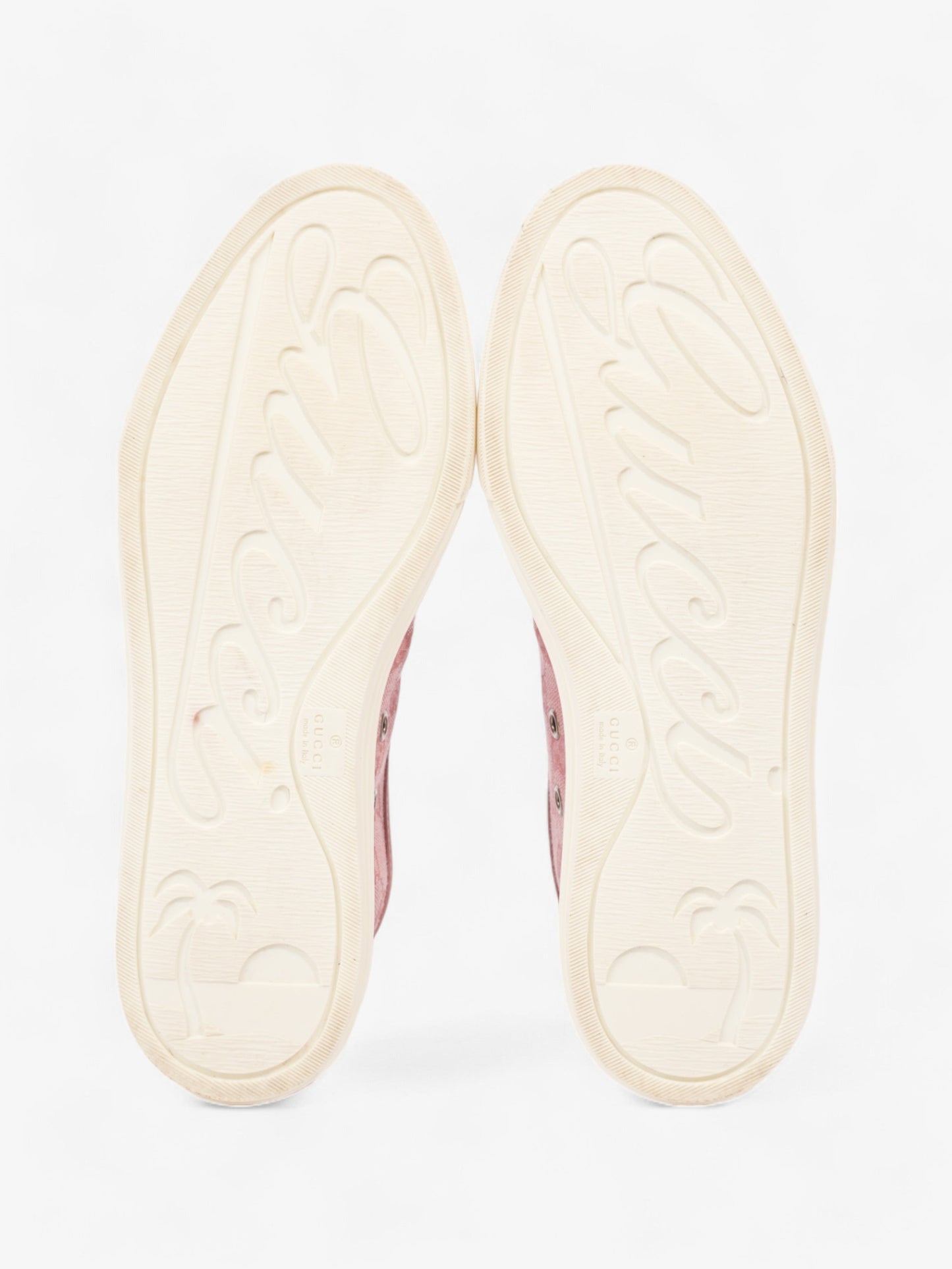 Gucci GG Low-top Sneakers Pink / White Canvas EU 36.5 UK 3.5