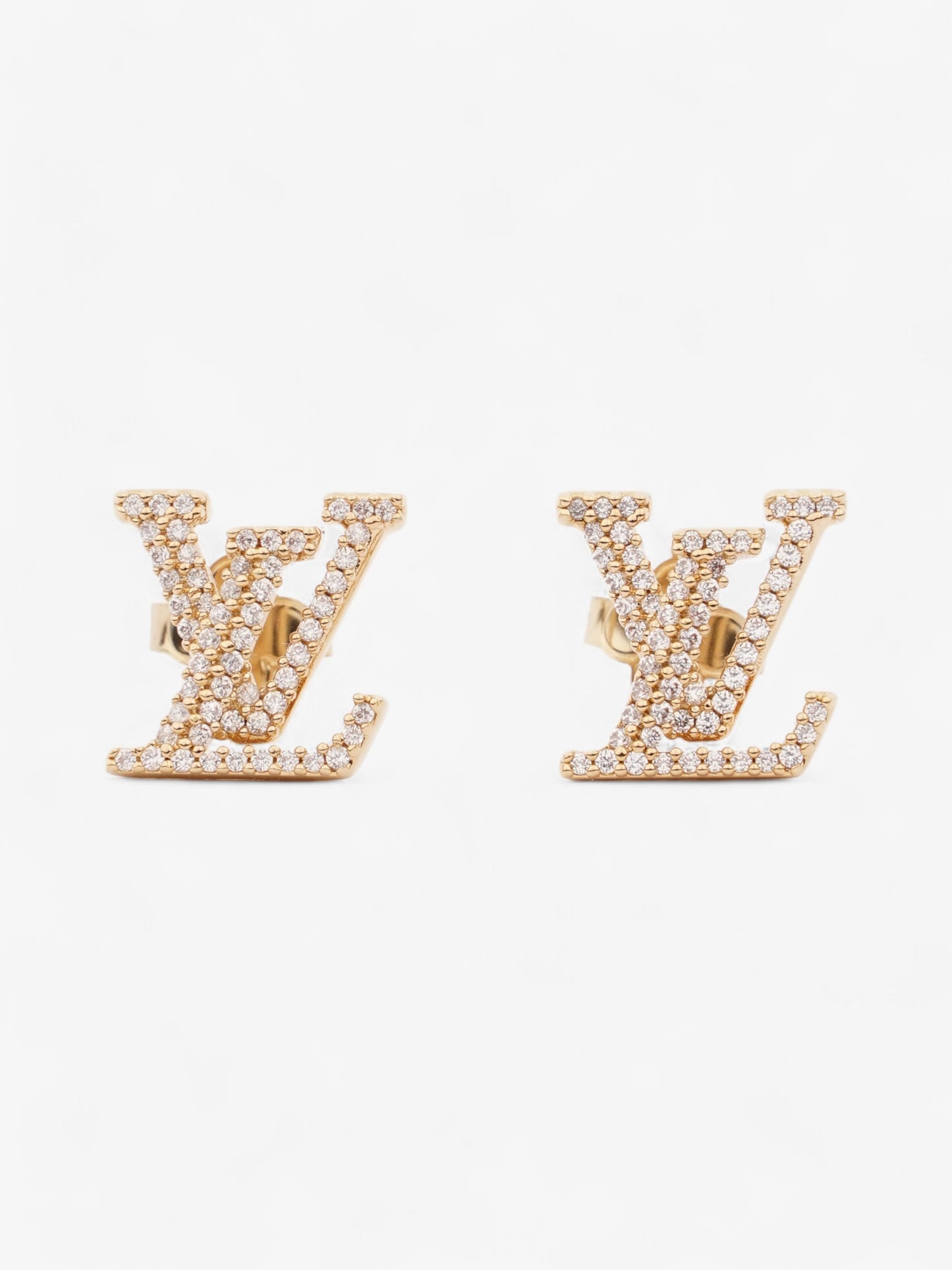 Louis Vuitton LV Iconic Earrings Gold / White Base Metal
