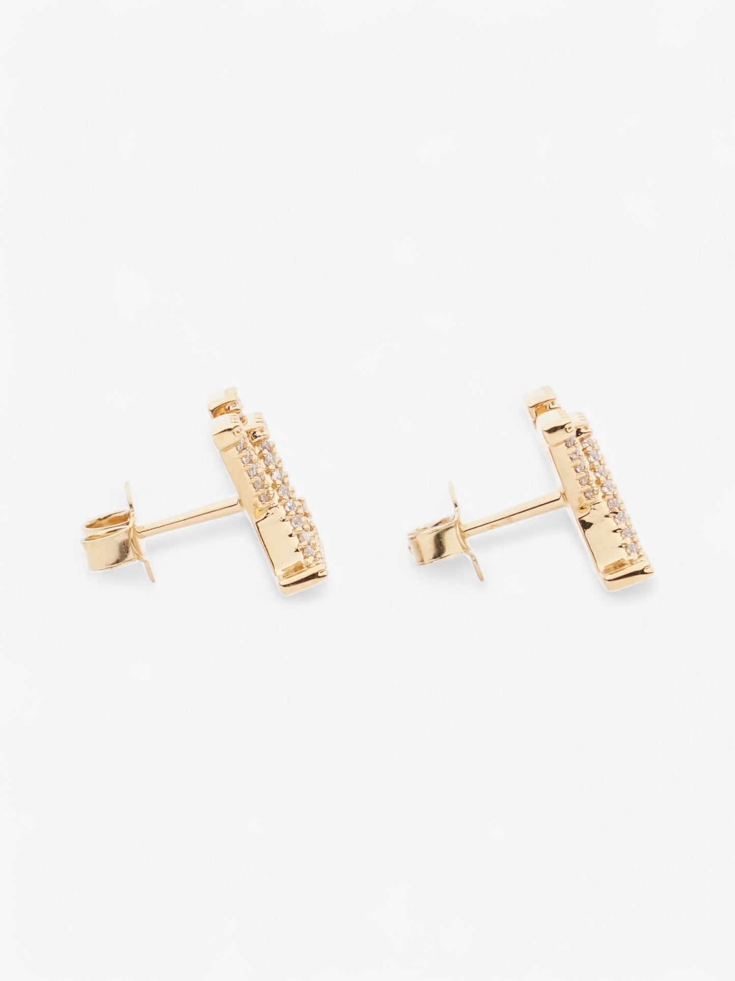 Louis Vuitton LV Iconic Earrings Gold / White Base Metal