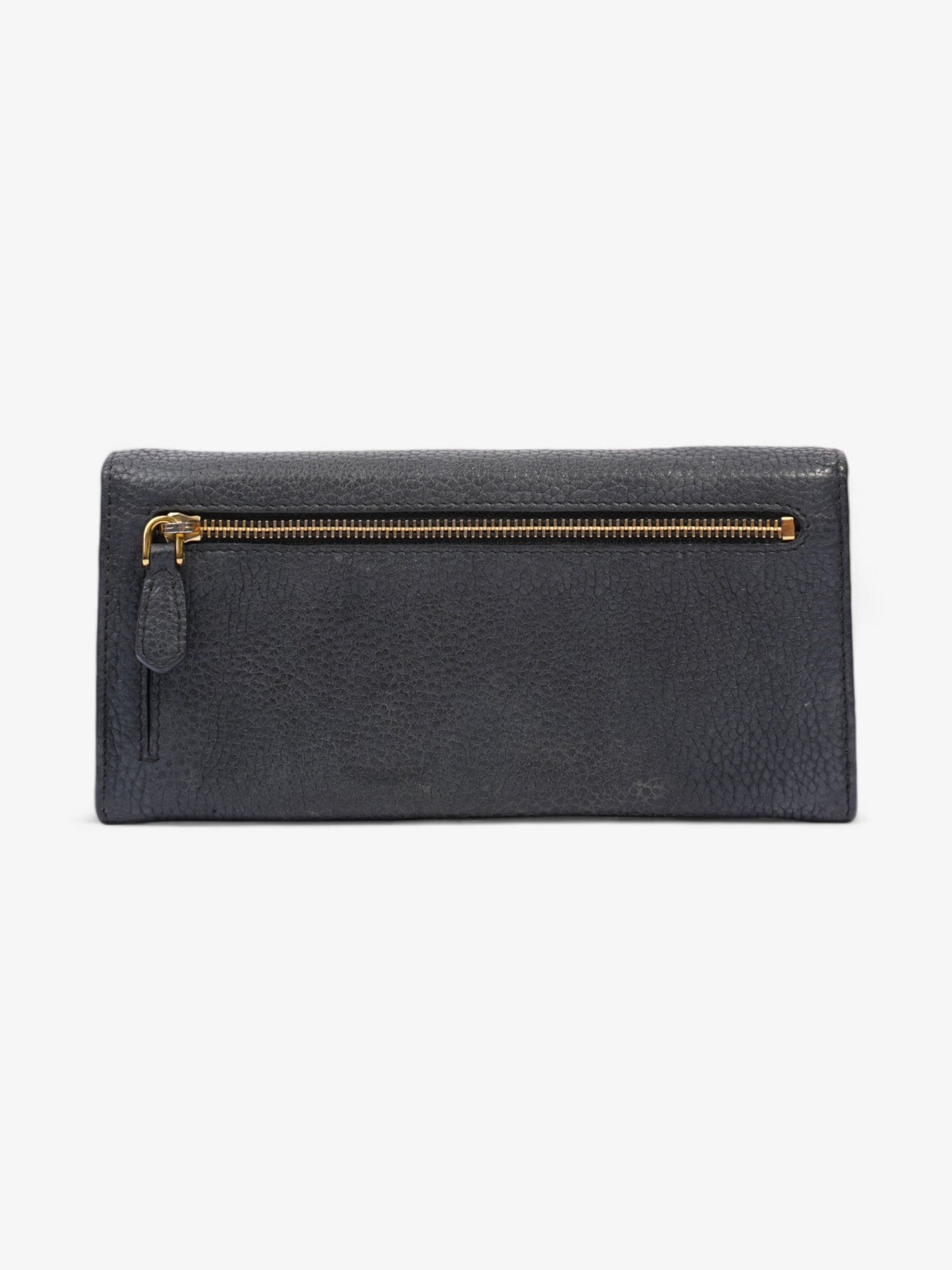 Prada Continental Wallet Dark Grey Leather
