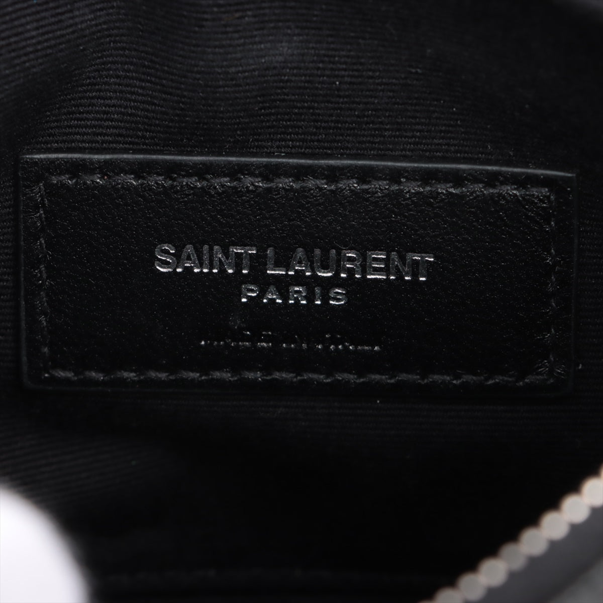 Saint Laurent Black Grained Leather Pouch