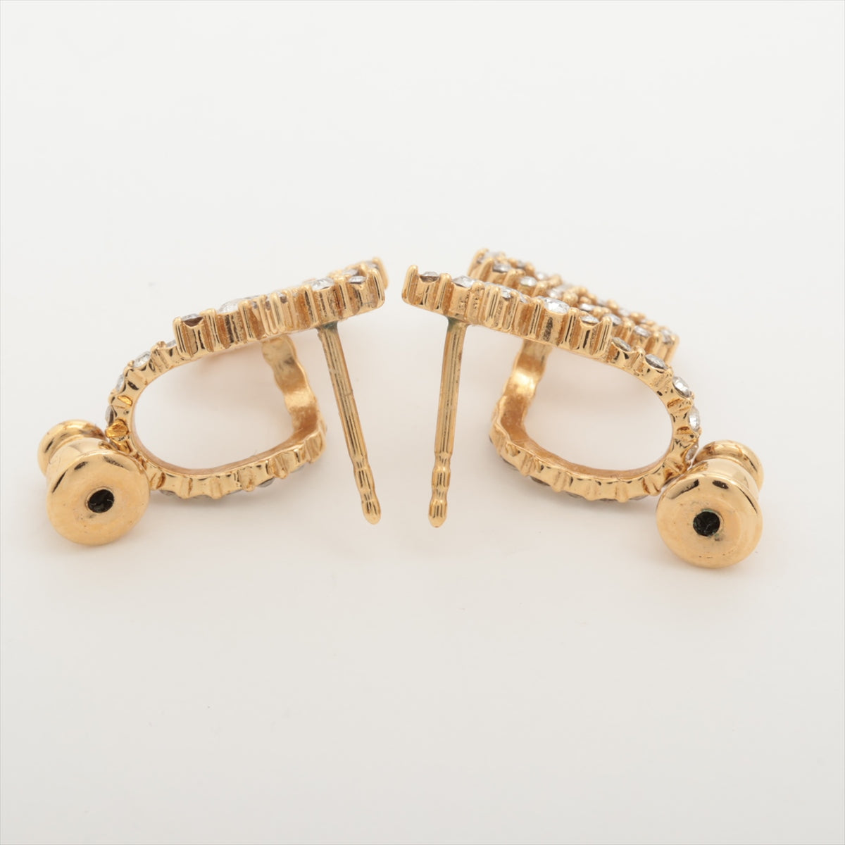 Christian Dior CD Star Gold Rhinestone Earrings Costume Jewellery