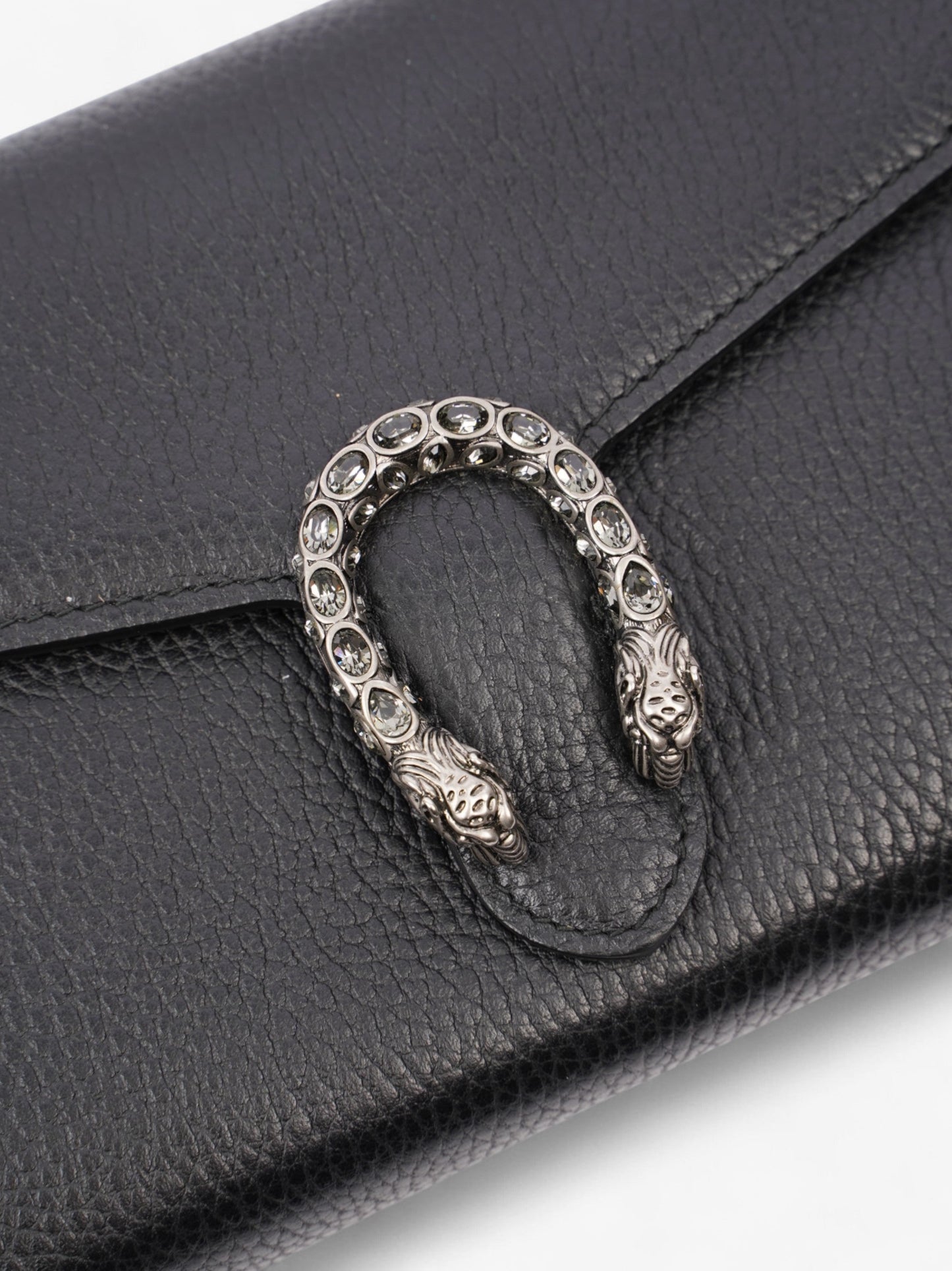 Gucci Dionysus Chain Wallet Black Leather