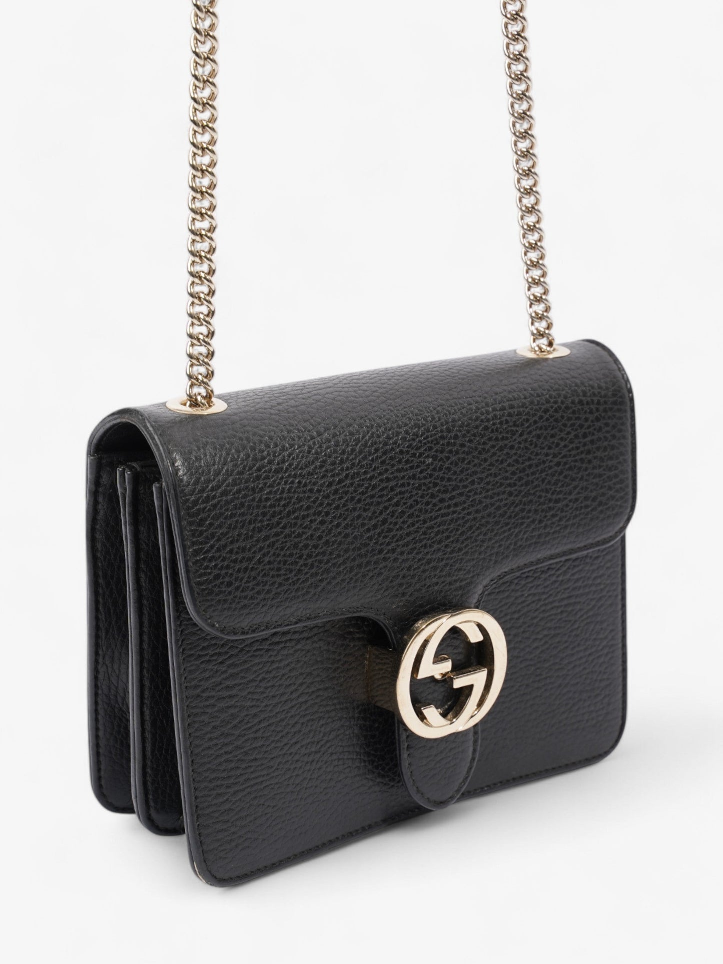 Gucci Interlocking Bag Black Leather Small