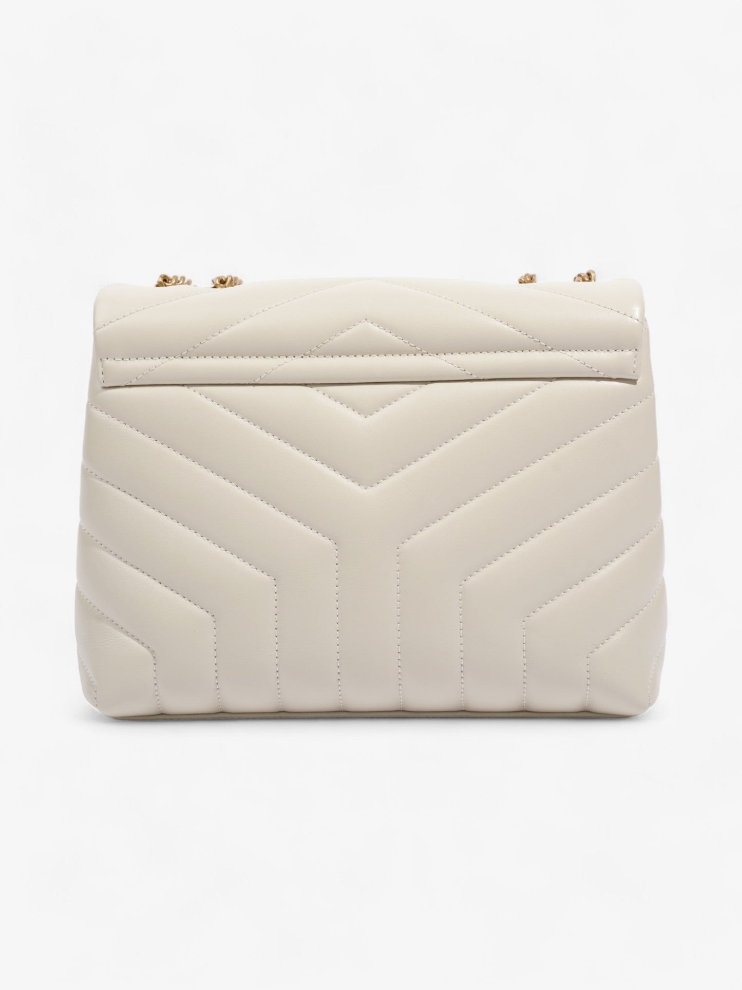 Saint Laurent LouLou Blanc Vintage Calfskin Leather Small