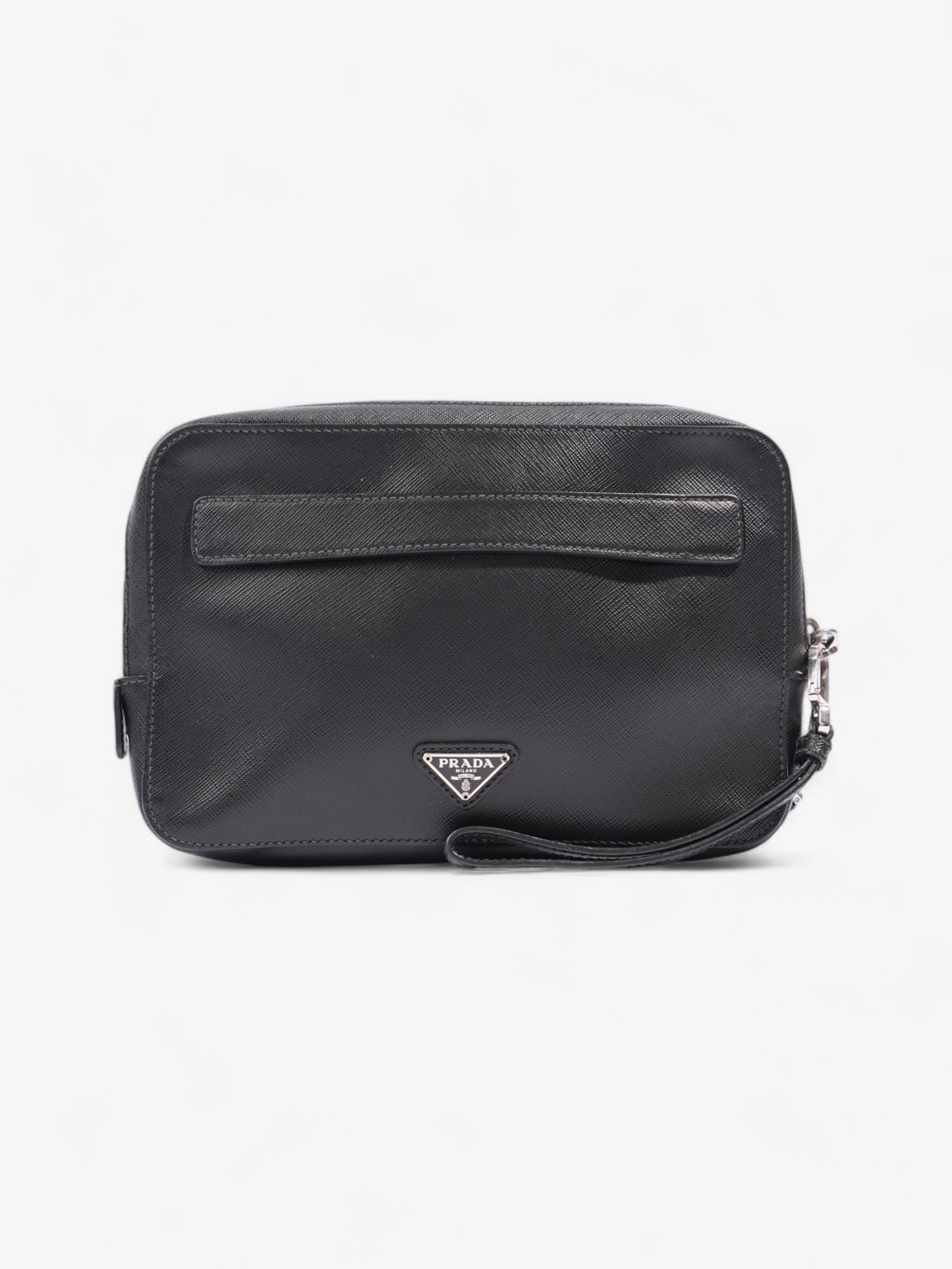 Prada Wristlet Black Saffiano Leather