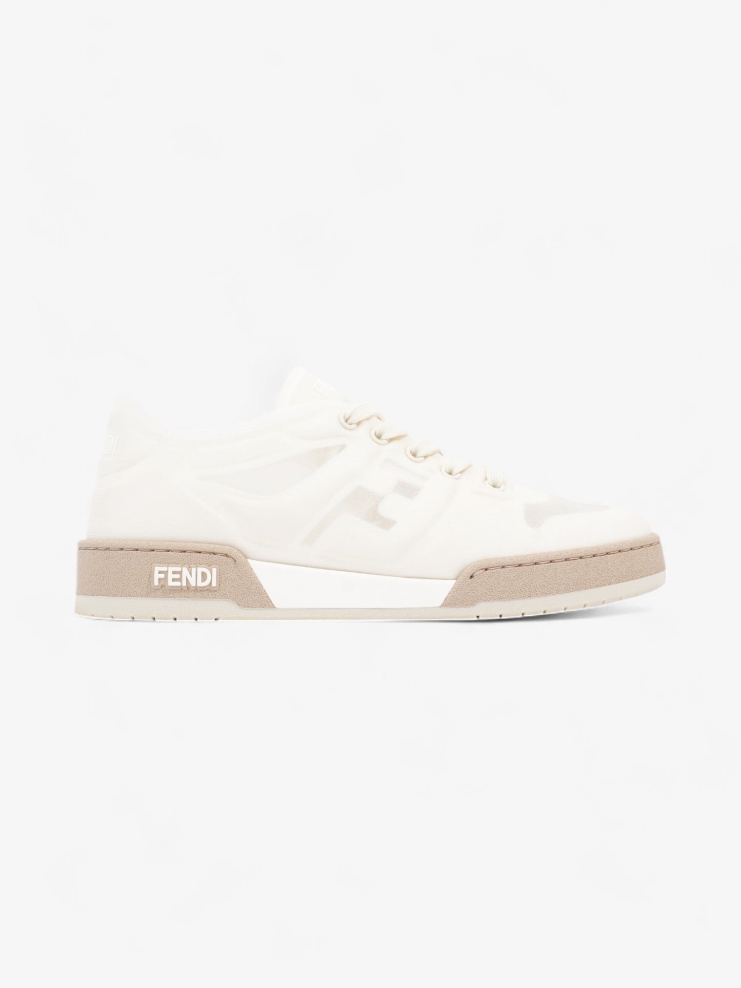 Fendi Low Top Sneaker White Mesh EU 38.5 UK 5.5