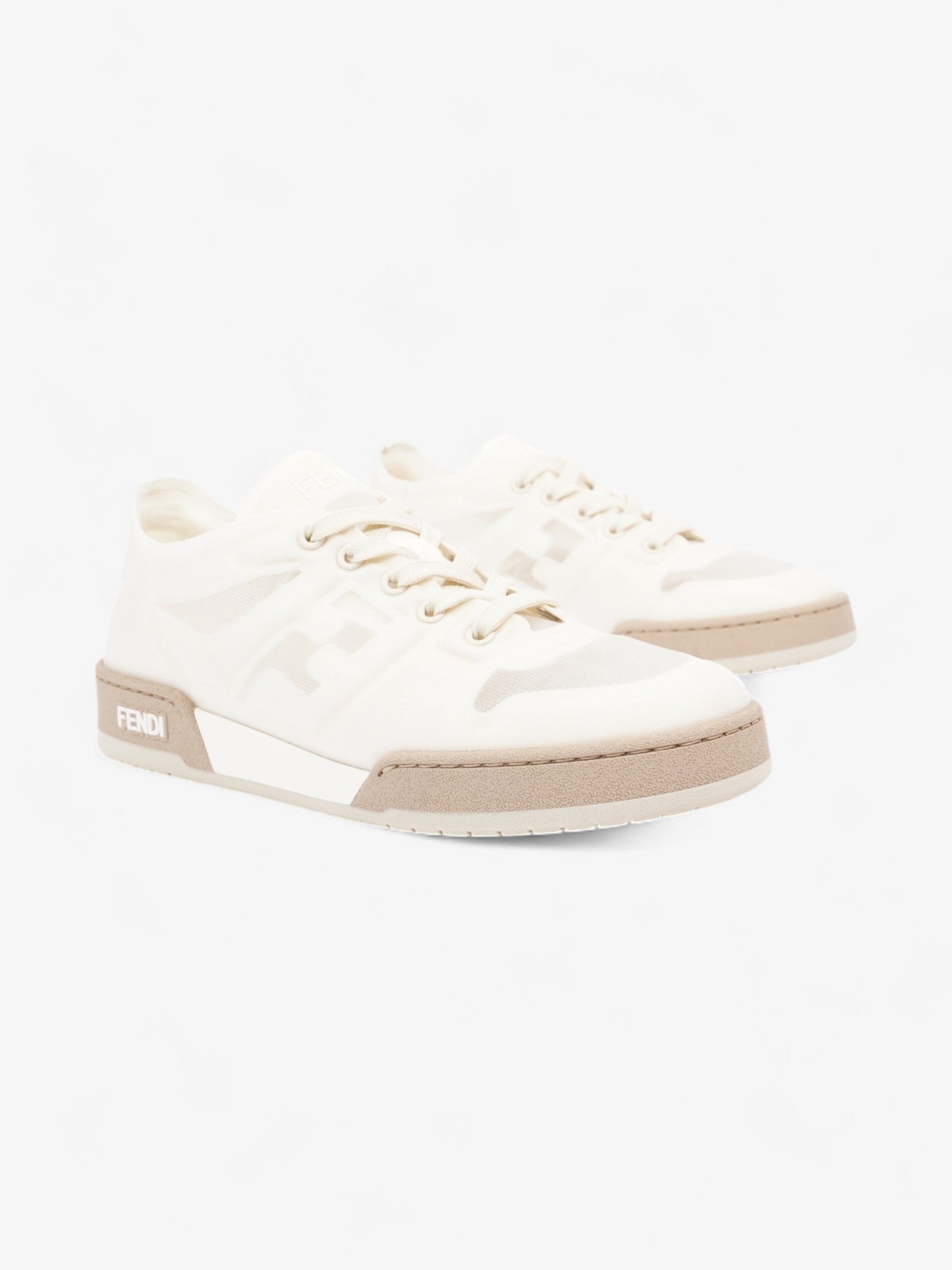 Fendi Low Top Sneaker White Mesh EU 38.5 UK 5.5
