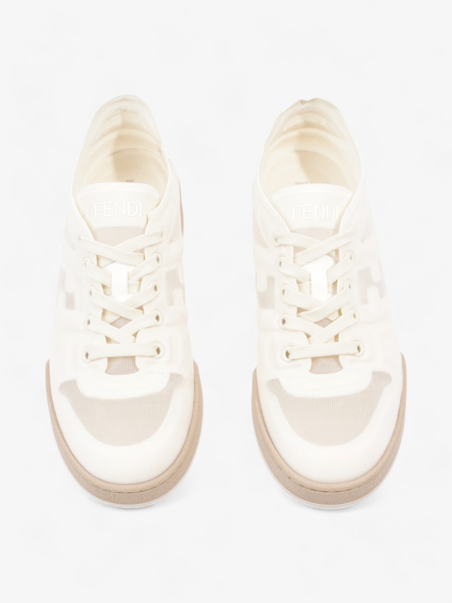 Fendi Low Top Sneaker White Mesh EU 38.5 UK 5.5