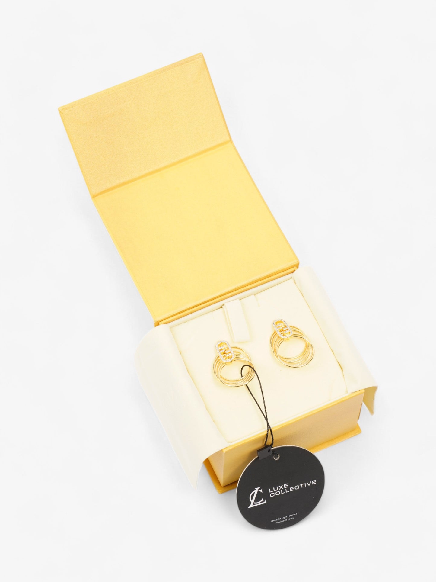 Fendi FF Six Hoop Gold / White Base Metal