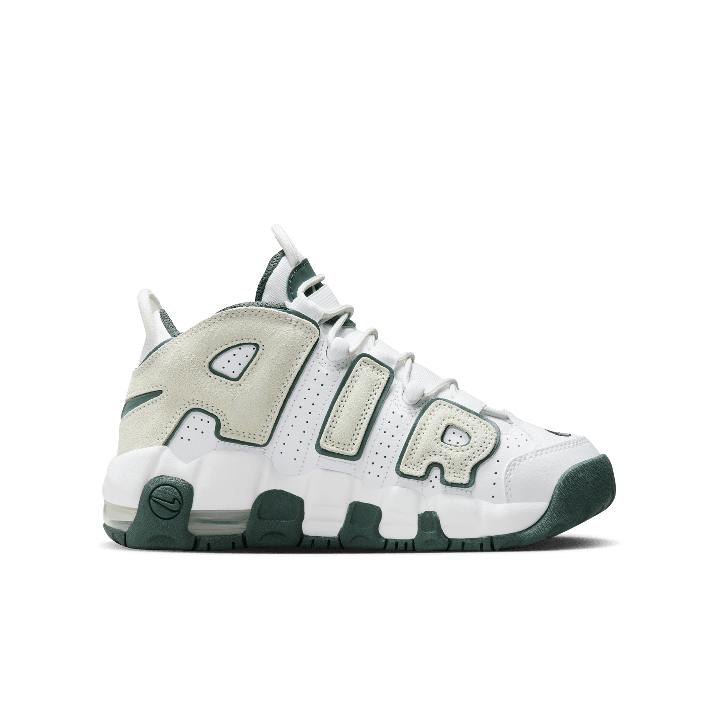 Big Kids' Nike Air More Uptempo "White Vintage Green"