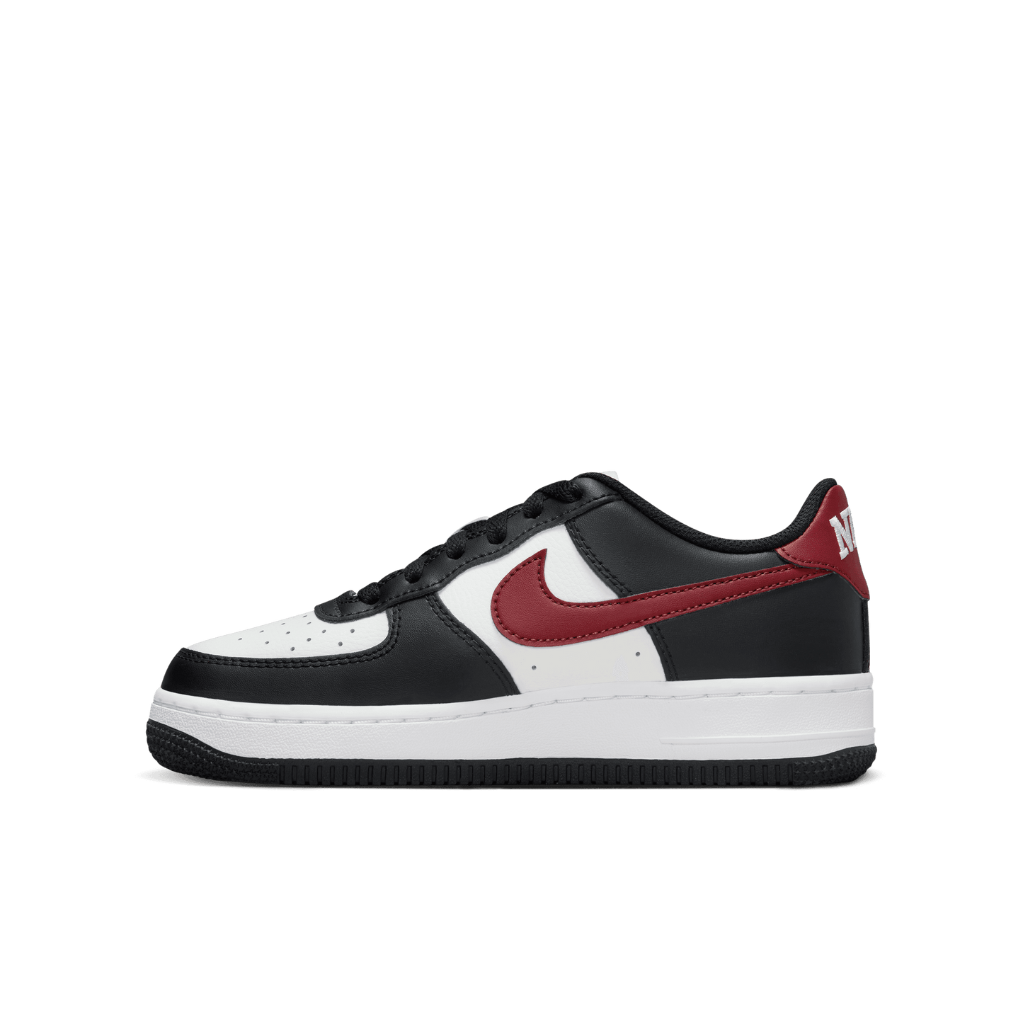 Big Kids' Nike Air Force 1 "Black Dark Team Red"