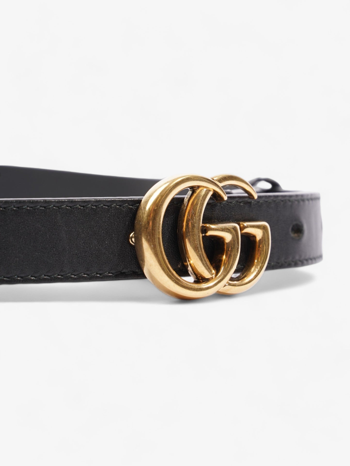 Gucci Marmont Thin Belt Black Leather 80cm / 32"