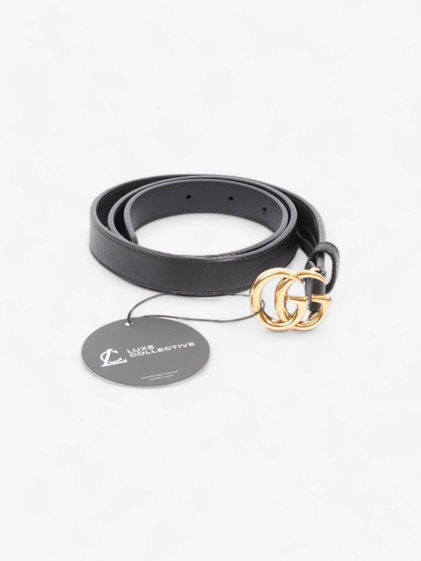 Gucci Marmont Thin Belt Black Leather 80cm / 32"
