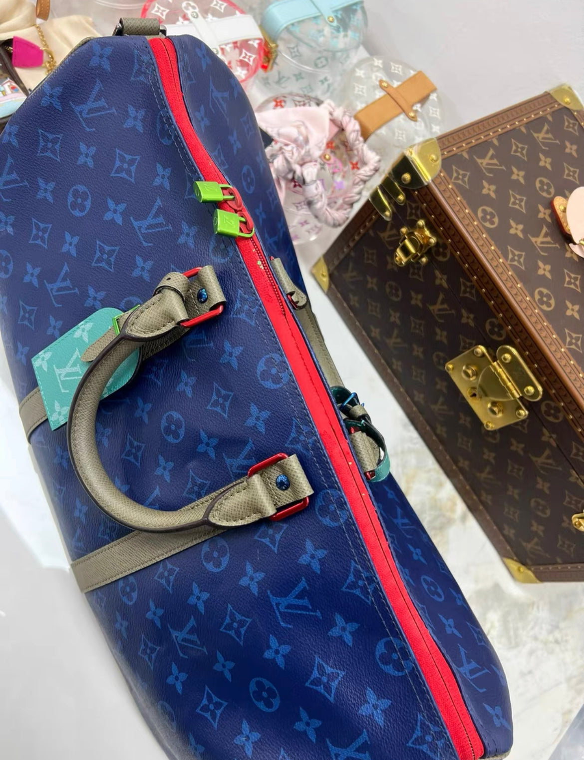 Louis Vuitton Outdoor Keepall Bandouliere Bag Limited Edition Monogram Pacific Canvas