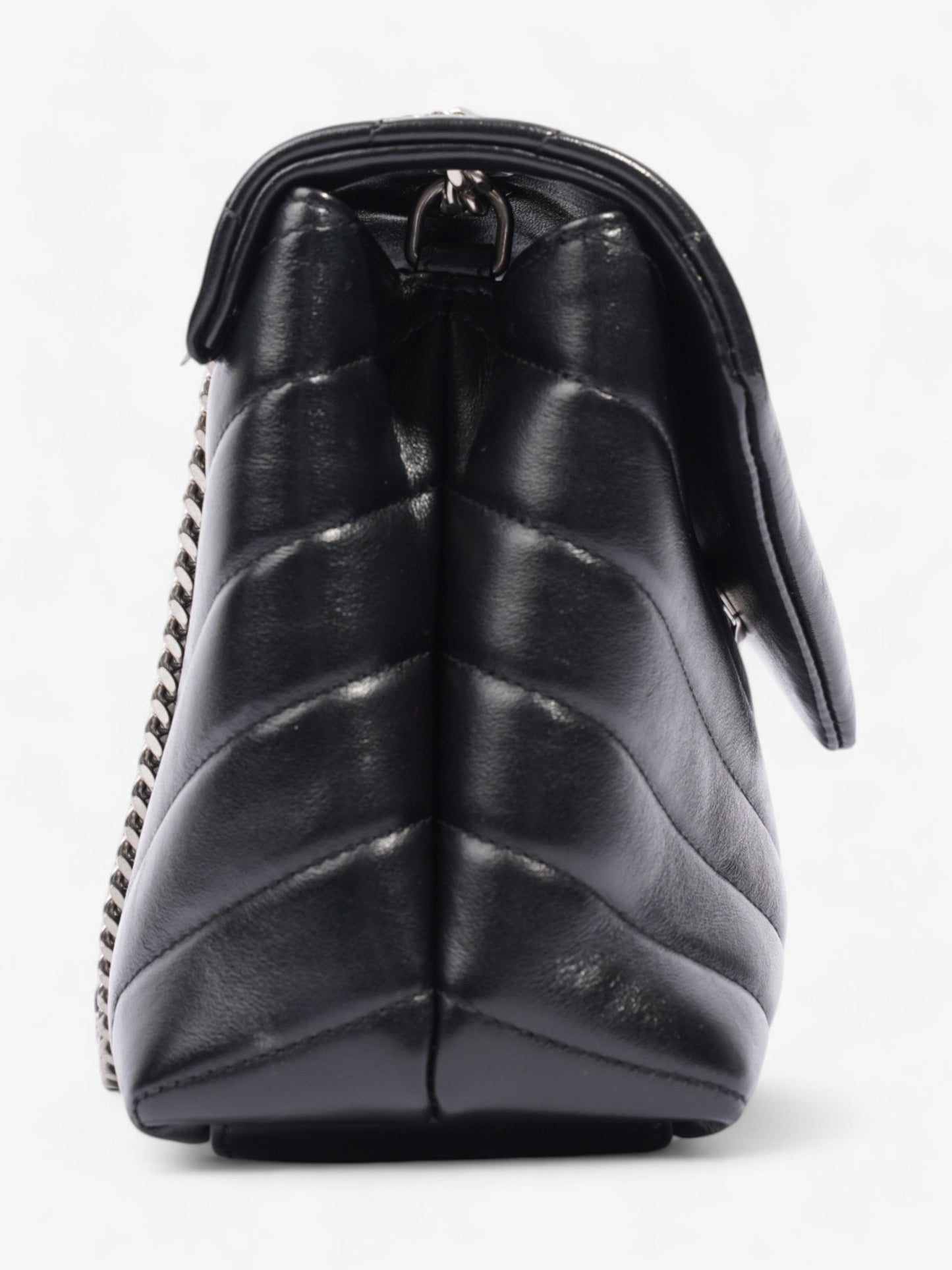 Saint Laurent Lou Lou Black Calfskin Leather Small
