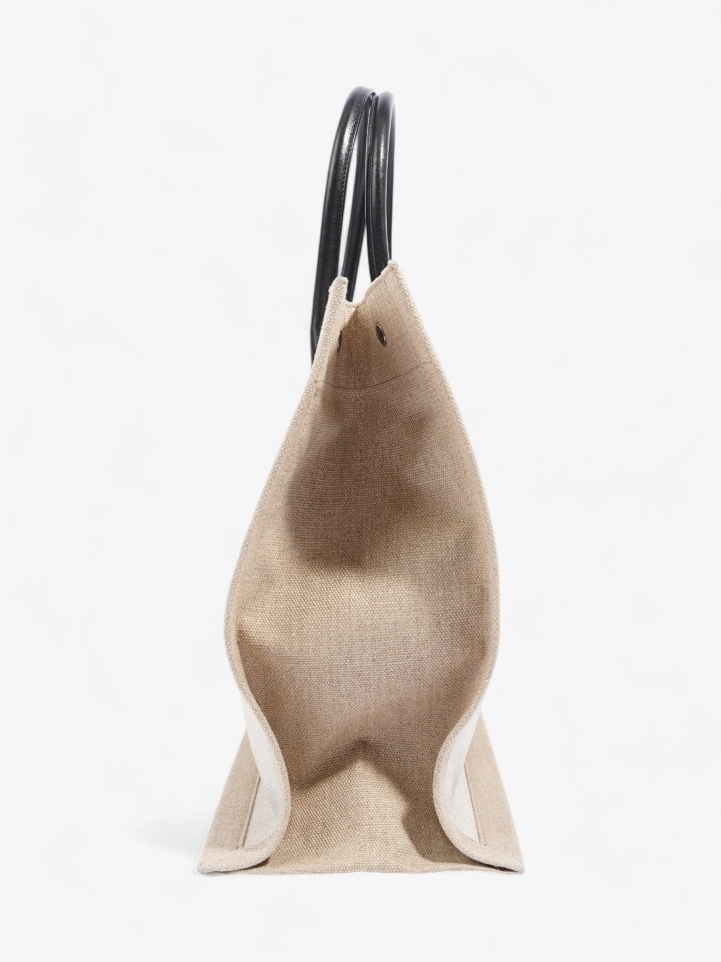 Saint Laurent Rive Gauche Tote White / Beige Cotton Large