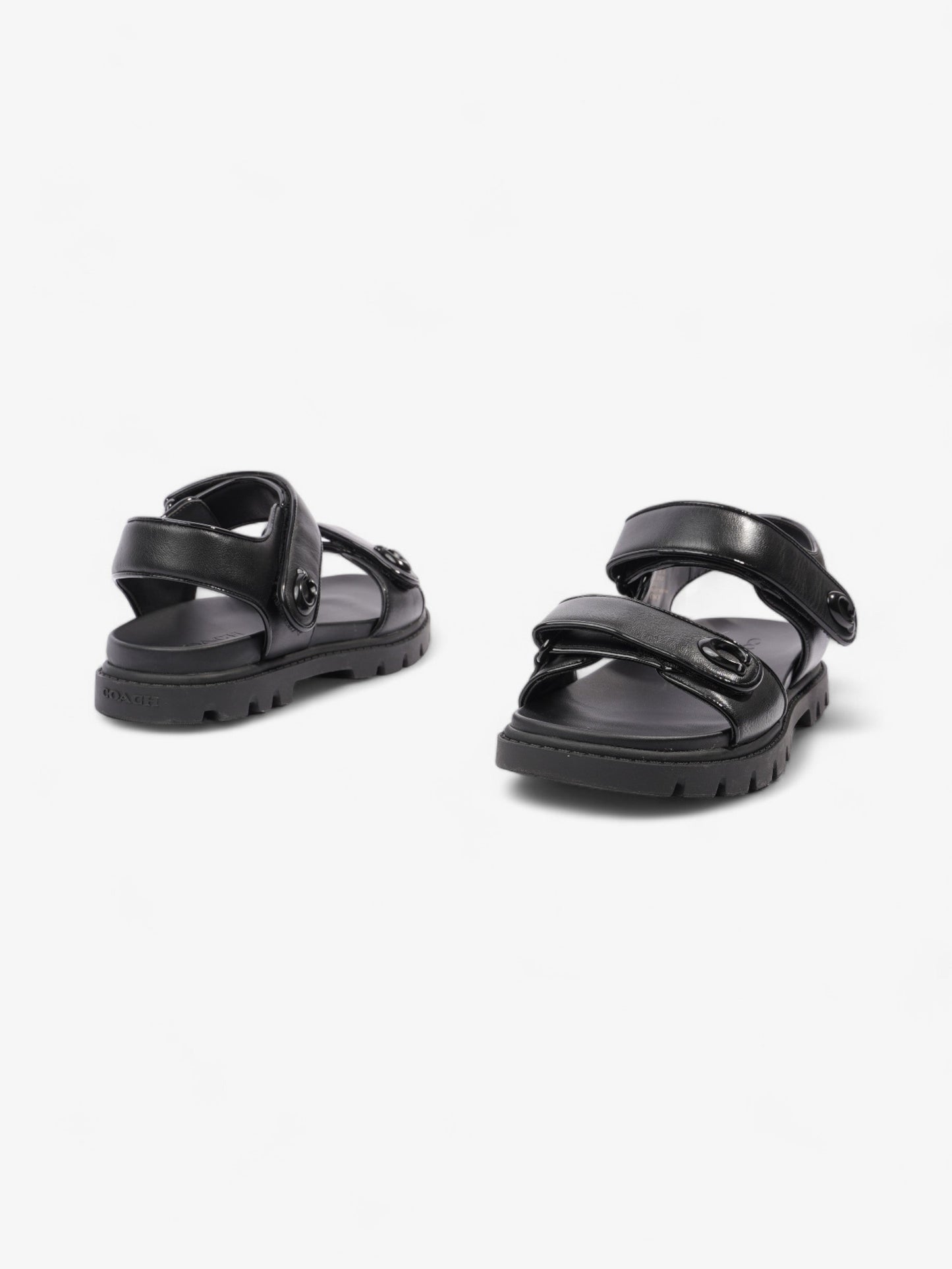 Coach Brynn Sandals Black Leather EU 36.5 UK 3.5