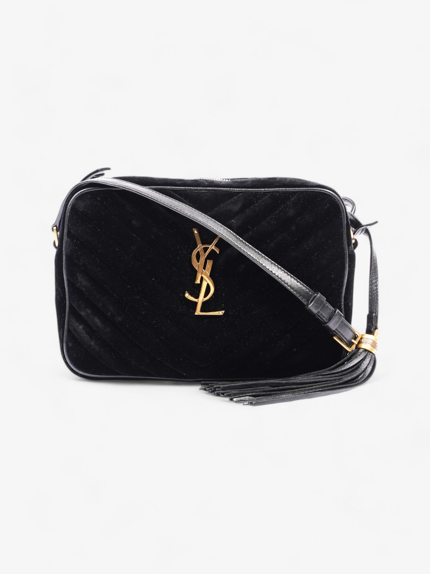 Saint Laurent Lou Camera Bag Black Suede