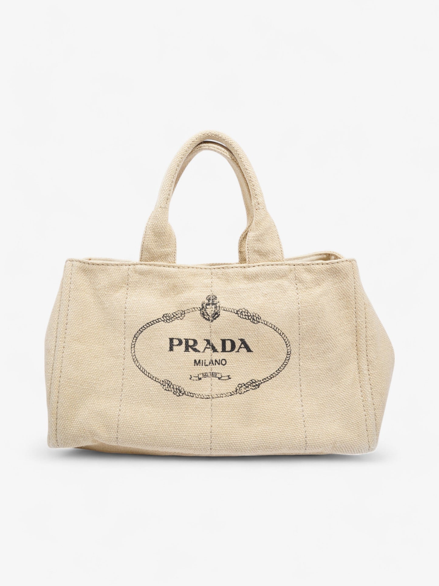 Prada Canapa Tote Cream Canvas Large
